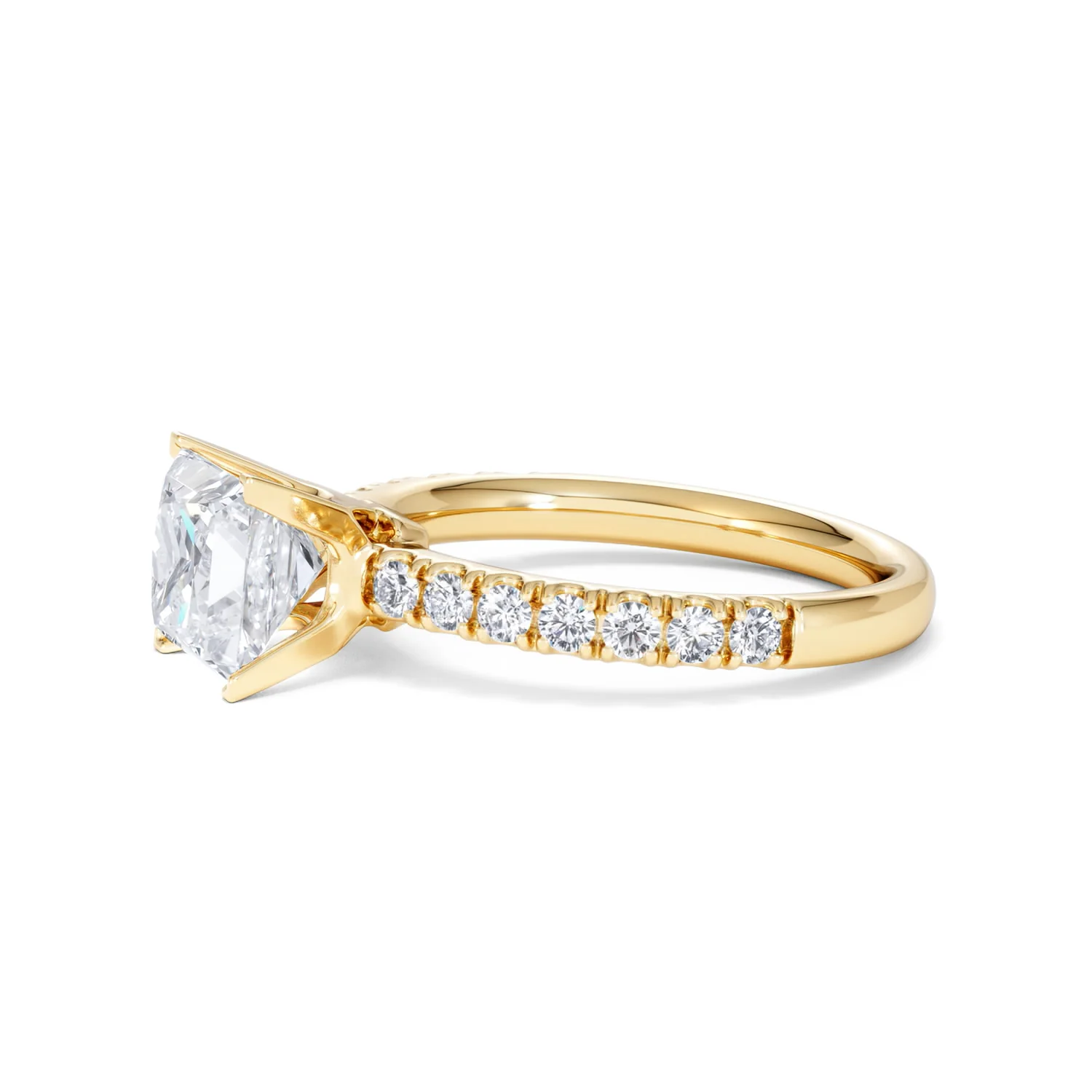 2.10ct Katerina Lab Princess Diamond Engagement Ring 18K Gold F/VS1 - Image 77