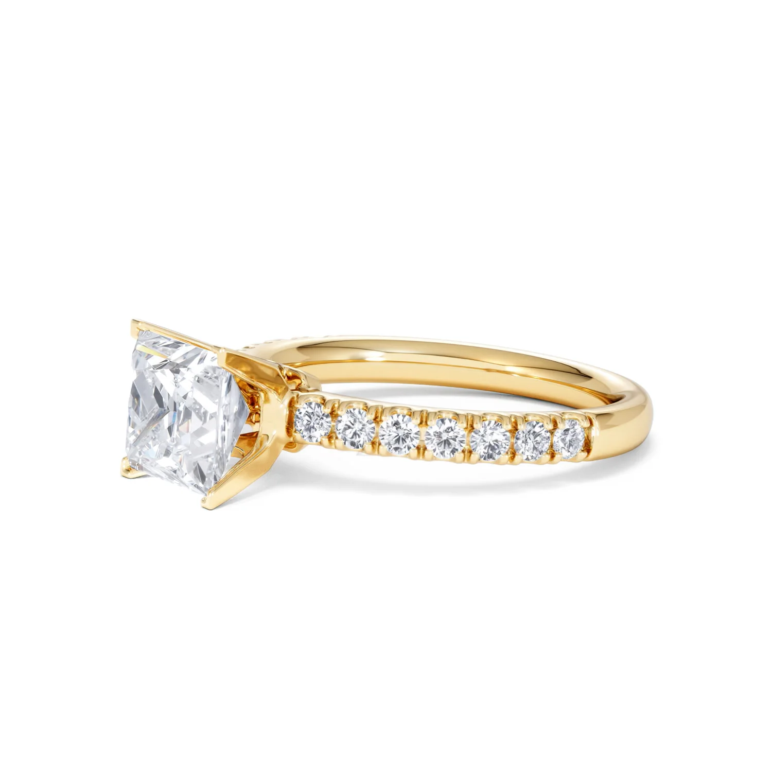 2.10ct Katerina Lab Princess Diamond Engagement Ring 18K Gold F/VS1 - Image 80