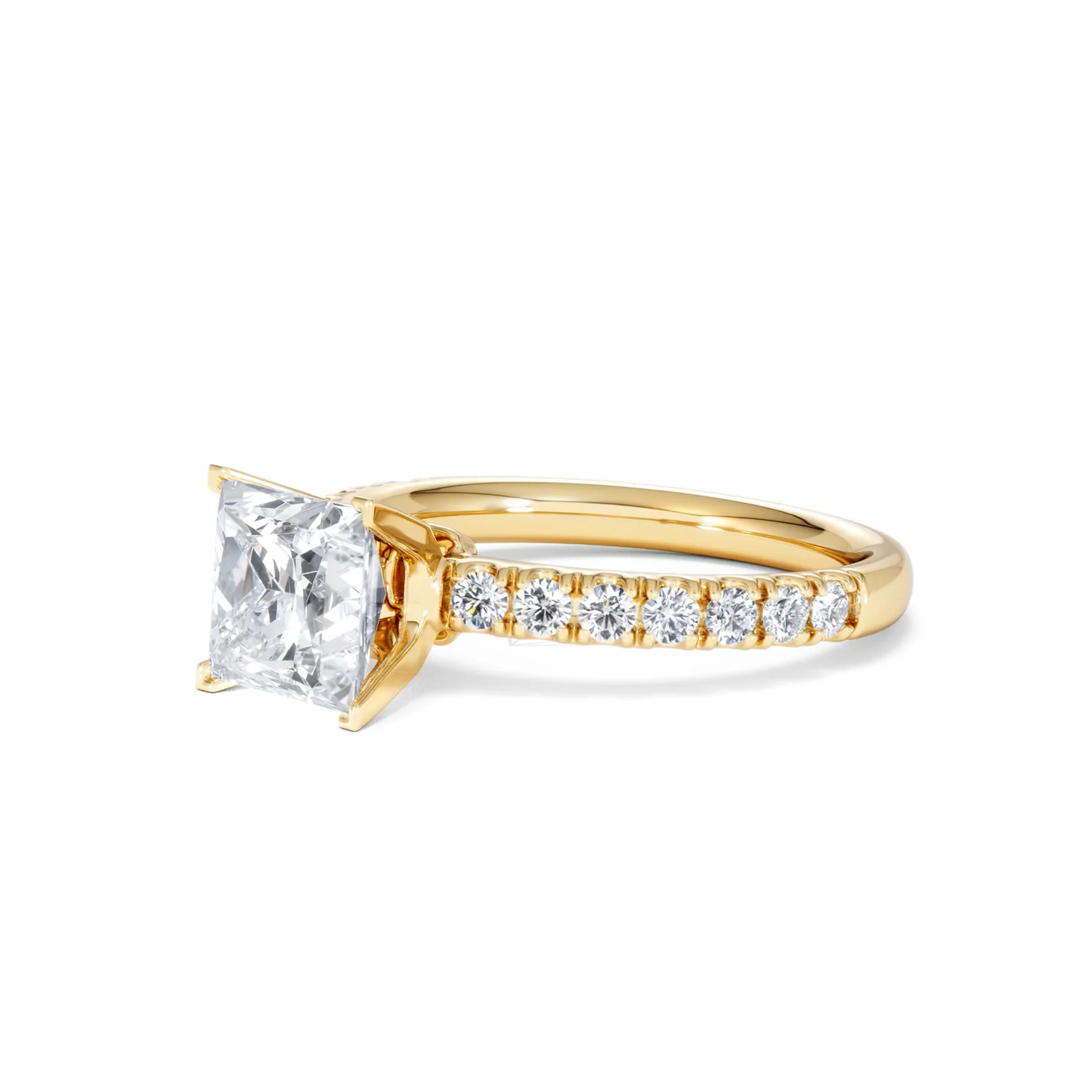 2.10ct Katerina Lab Princess Diamond Engagement Ring 18K Gold F/VS1 - Image 82