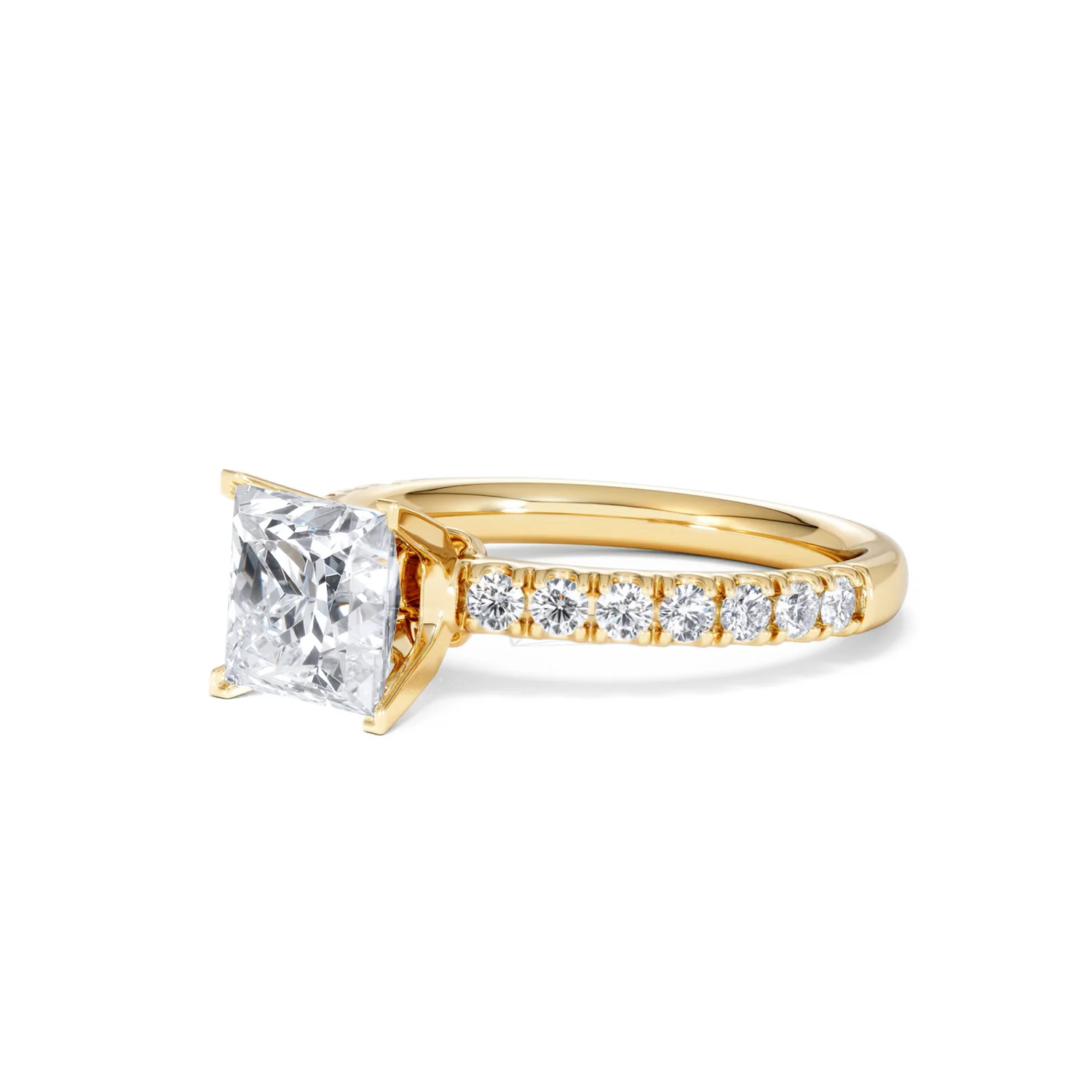 2.10ct Katerina Lab Princess Diamond Engagement Ring 18K Gold F/VS1 - Image 83