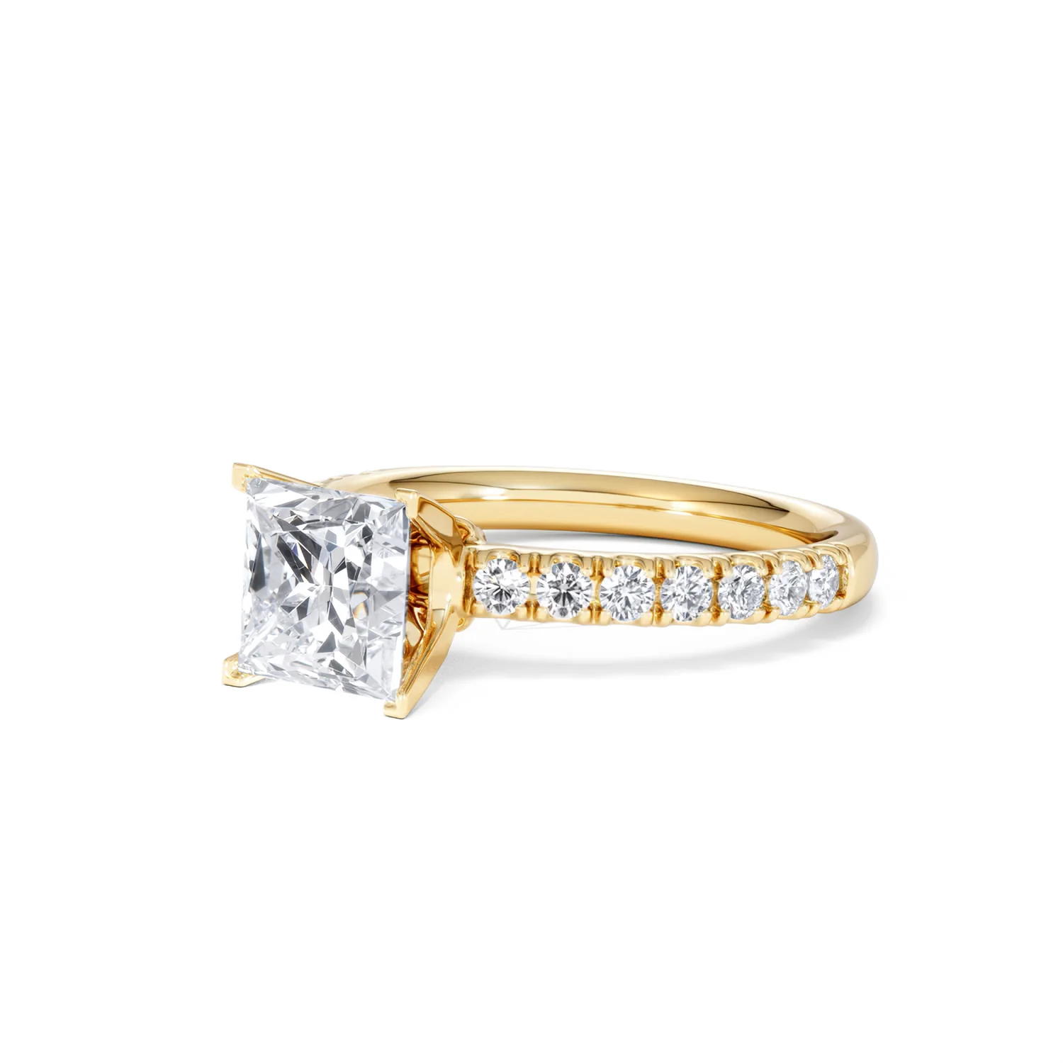 2.10ct Katerina Lab Princess Diamond Engagement Ring 18K Gold F/VS1 - Image 84