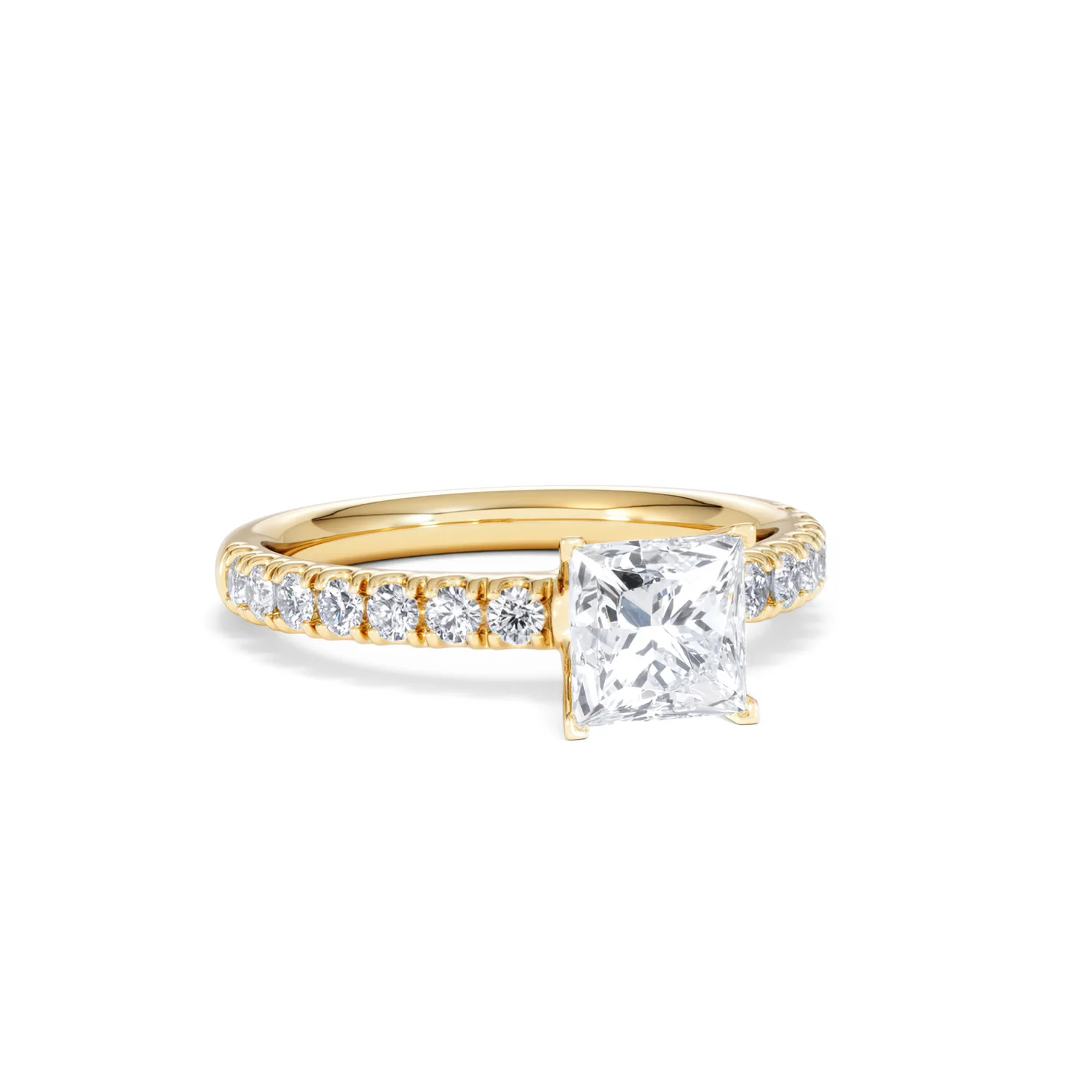 2.10ct Katerina Lab Princess Diamond Engagement Ring 18K Gold F/VS1 - Image 92