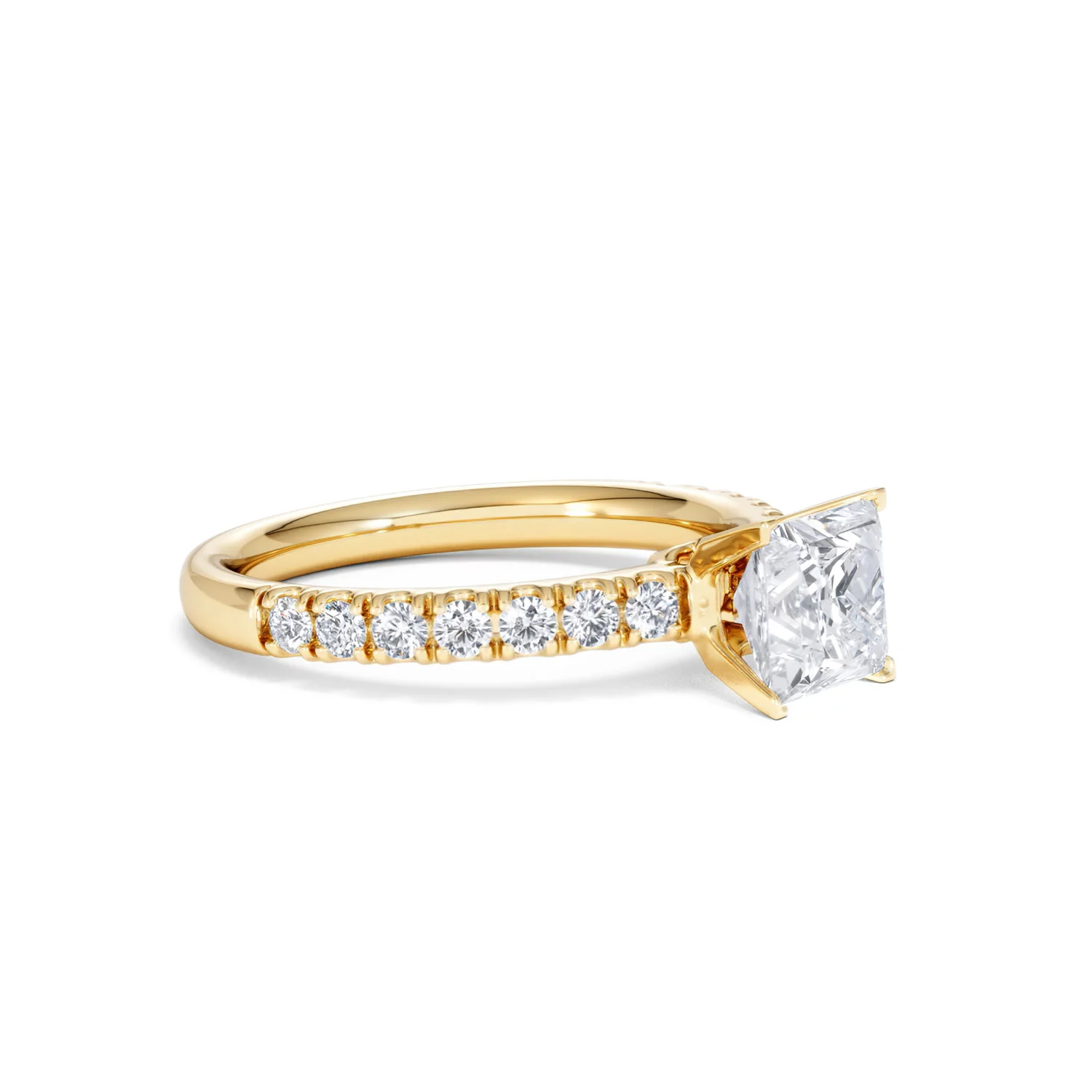 2.10ct Katerina Lab Princess Diamond Engagement Ring 18K Gold F/VS1 - Image 99