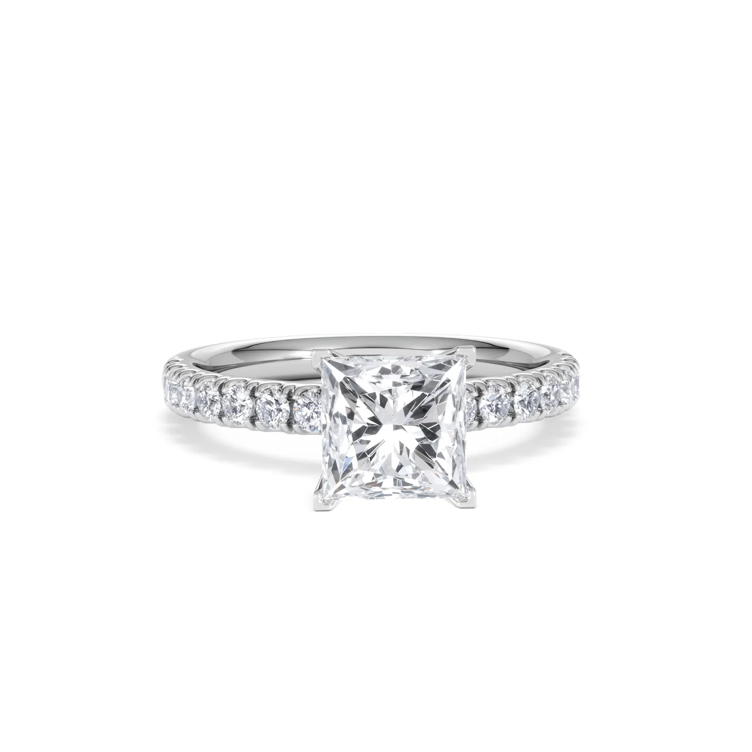 2.10ct Katerina Lab Princess Diamond Engagement Ring 18KW Gold F/VS1 - Image 13