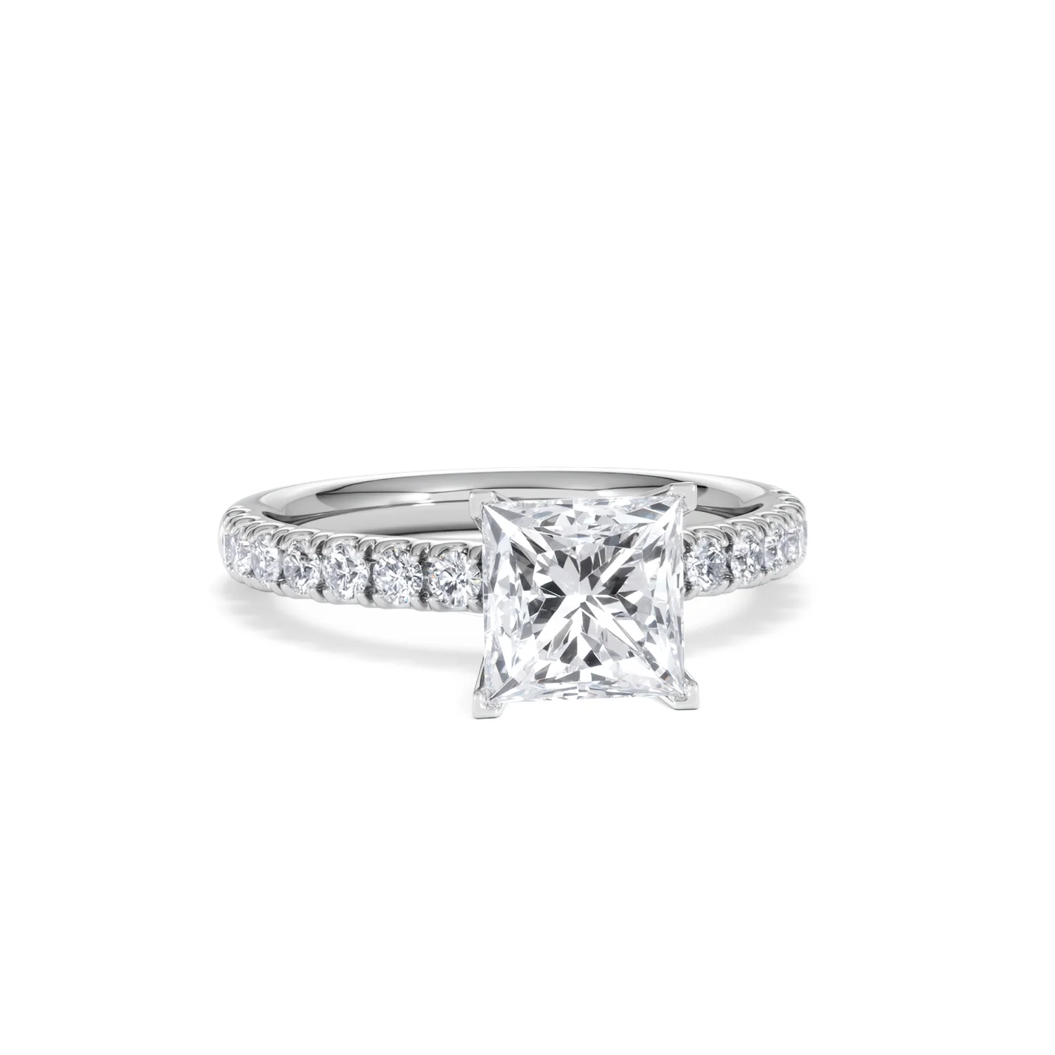 2.10ct Katerina Lab Princess Diamond Engagement Ring 18KW Gold F/VS1 - Image 14