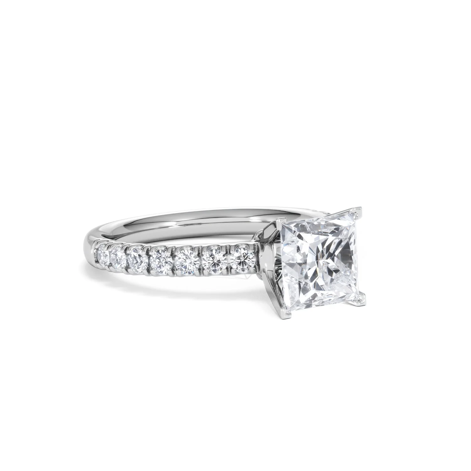 2.10ct Katerina Lab Princess Diamond Engagement Ring 18KW Gold F/VS1 - Image 19