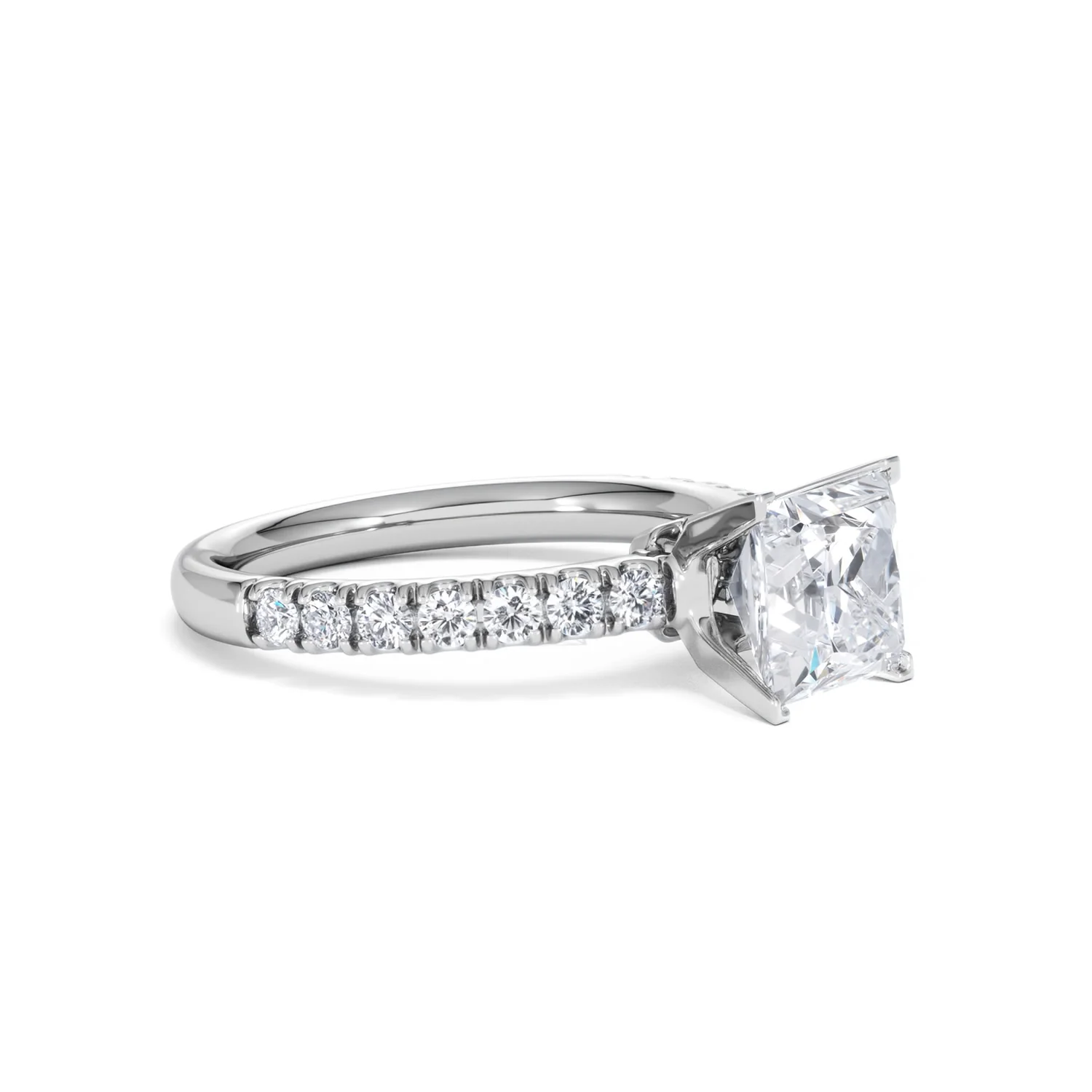 2.10ct Katerina Lab Princess Diamond Engagement Ring 18KW Gold F/VS1 - Image 23