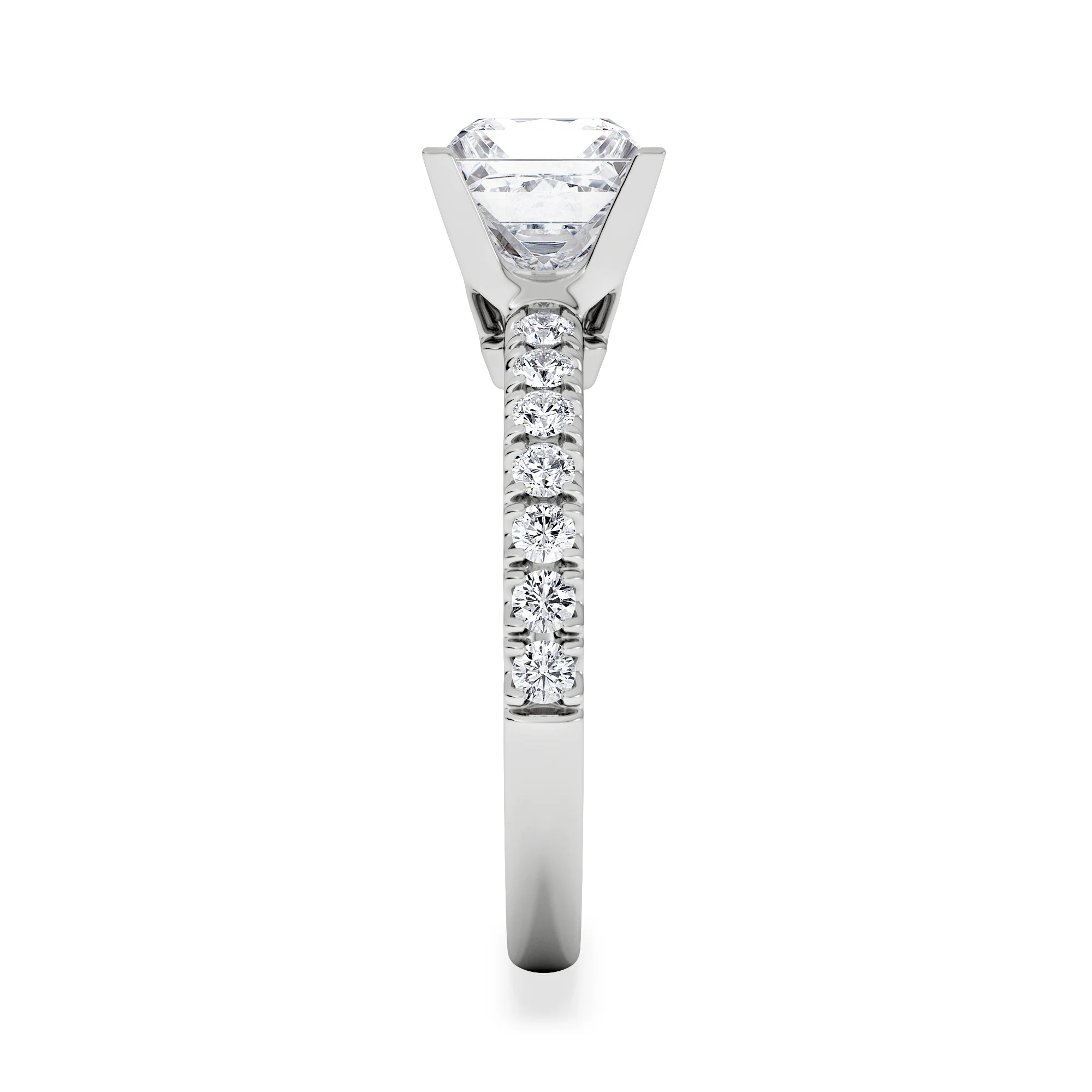 2.10ct Katerina Lab Princess Diamond Engagement Ring 18KW Gold F/VS1 - Image 5