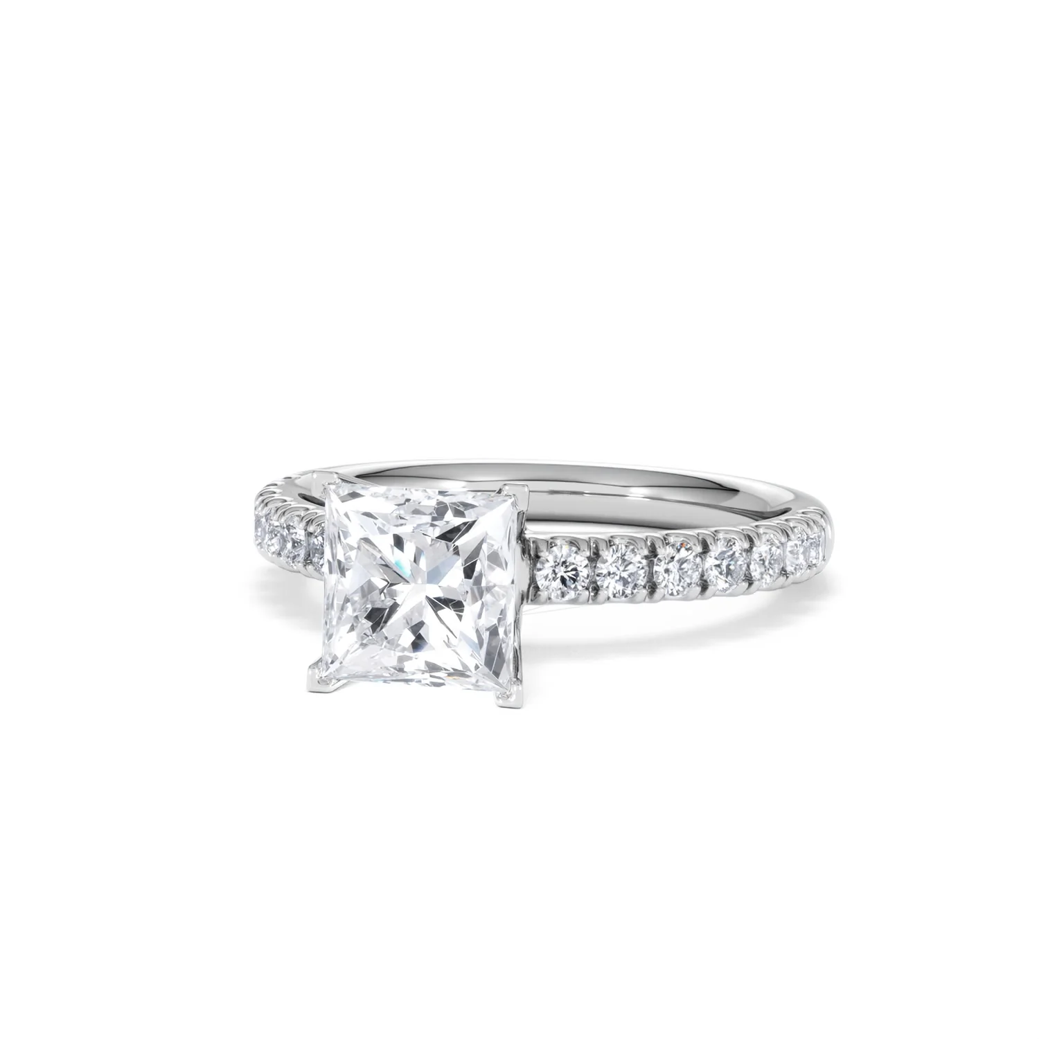 2.10ct Katerina Lab Princess Diamond Engagement Ring 18KW Gold F/VS1 - Image 88