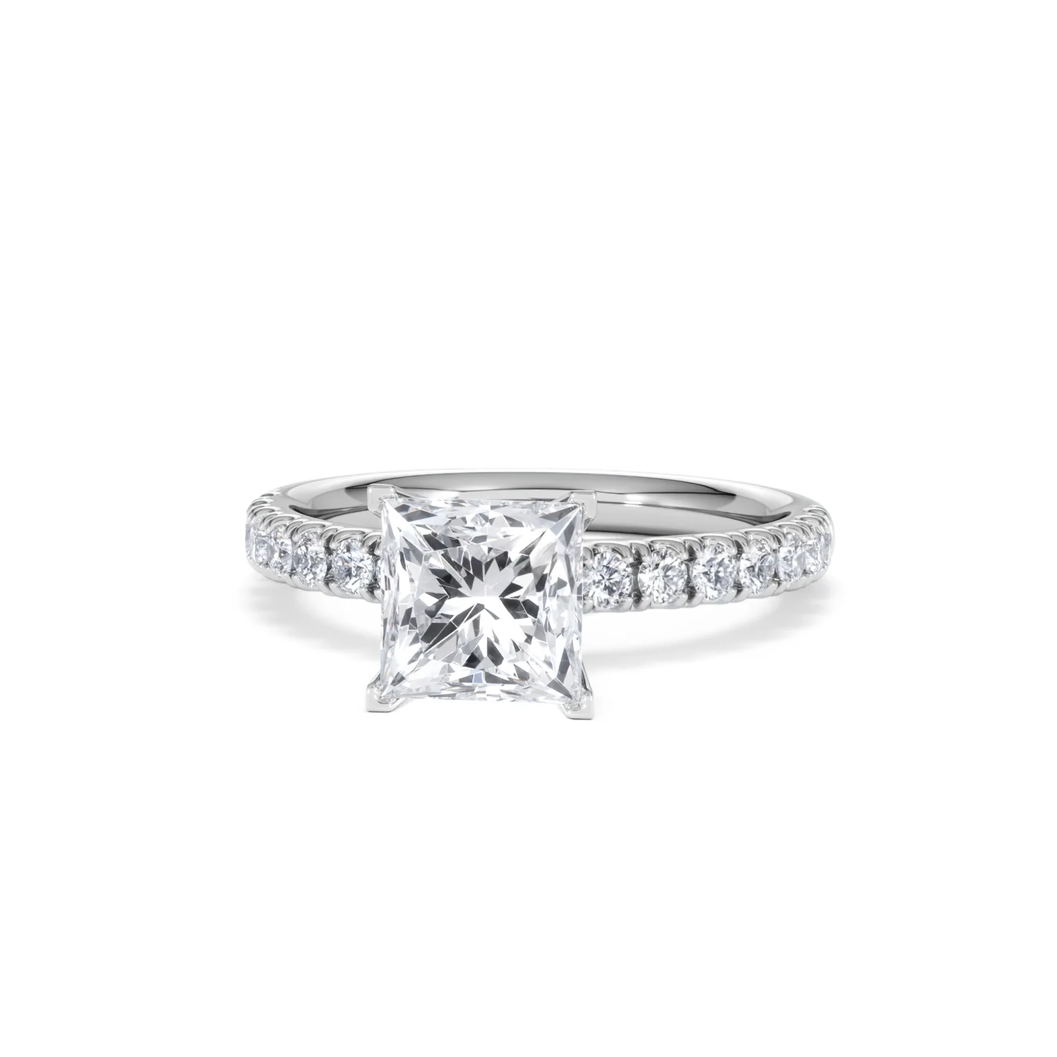 2.10ct Katerina Lab Princess Diamond Engagement Ring 18KW Gold F/VS1 - Image 90