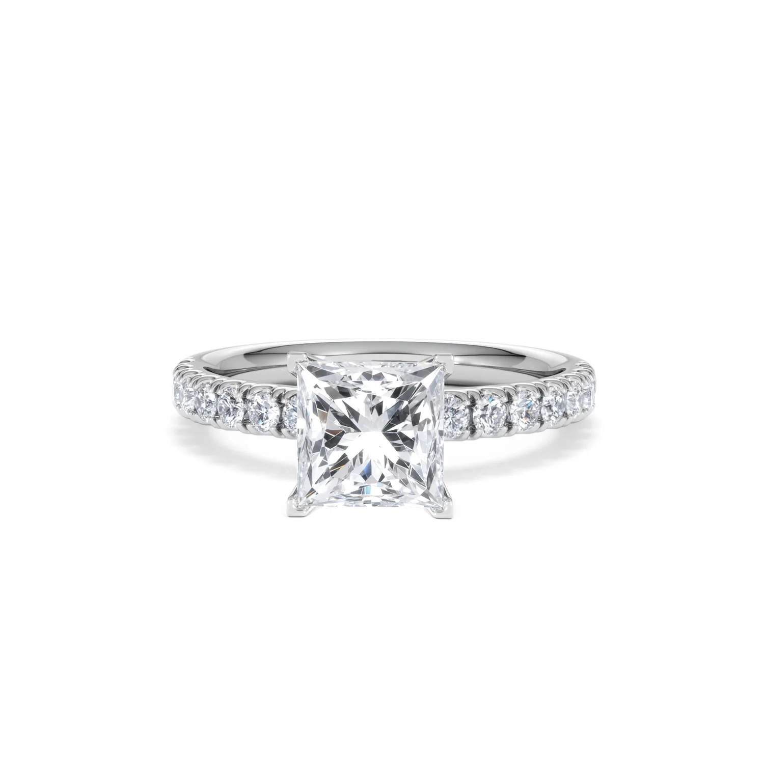 2.10ct Katerina Lab Princess Diamond Engagement Ring 18KW Gold F/VS1 - Image 91