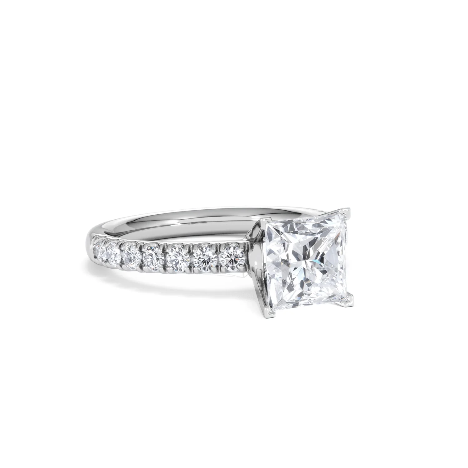 2.10ct Katerina Lab Princess Diamond Engagement Ring Platinum F/VS1 - Image 14