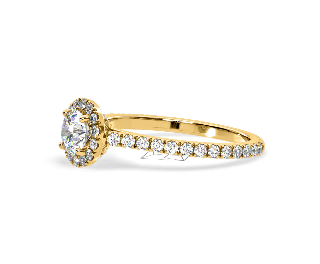 2.30ct Reina Lab Diamond Halo Engagement Ring in 18K Gold F/VS1 - Image 100