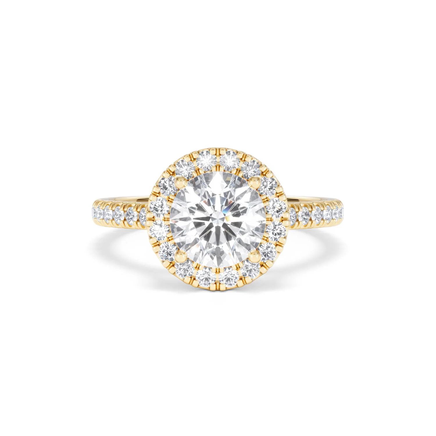 2.30ct Reina Lab Diamond Halo Engagement Ring in 18K Gold F/VS1 - Image 11