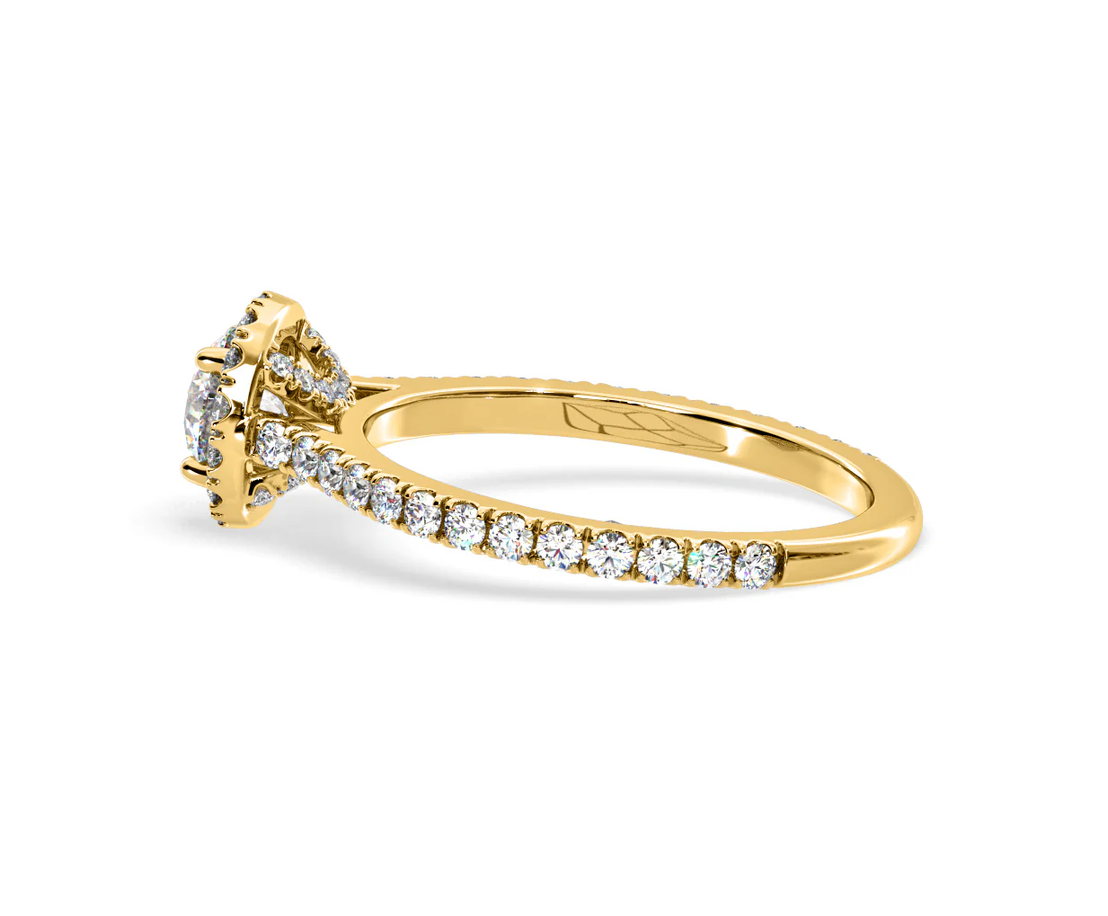 2.30ct Reina Lab Diamond Halo Engagement Ring in 18K Gold F/VS1 - Image 110