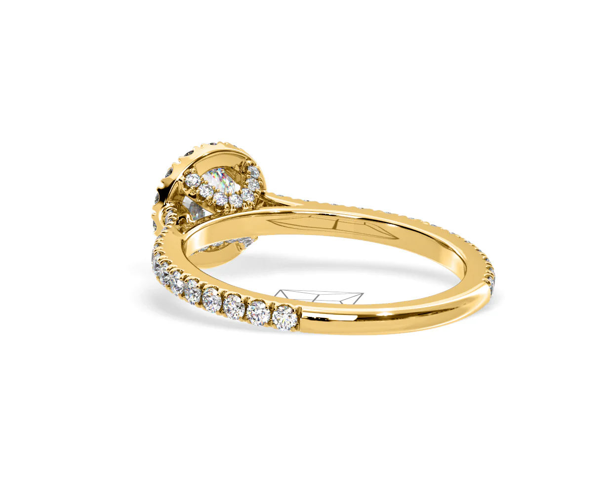 2.30ct Reina Lab Diamond Halo Engagement Ring in 18K Gold F/VS1 - Image 119