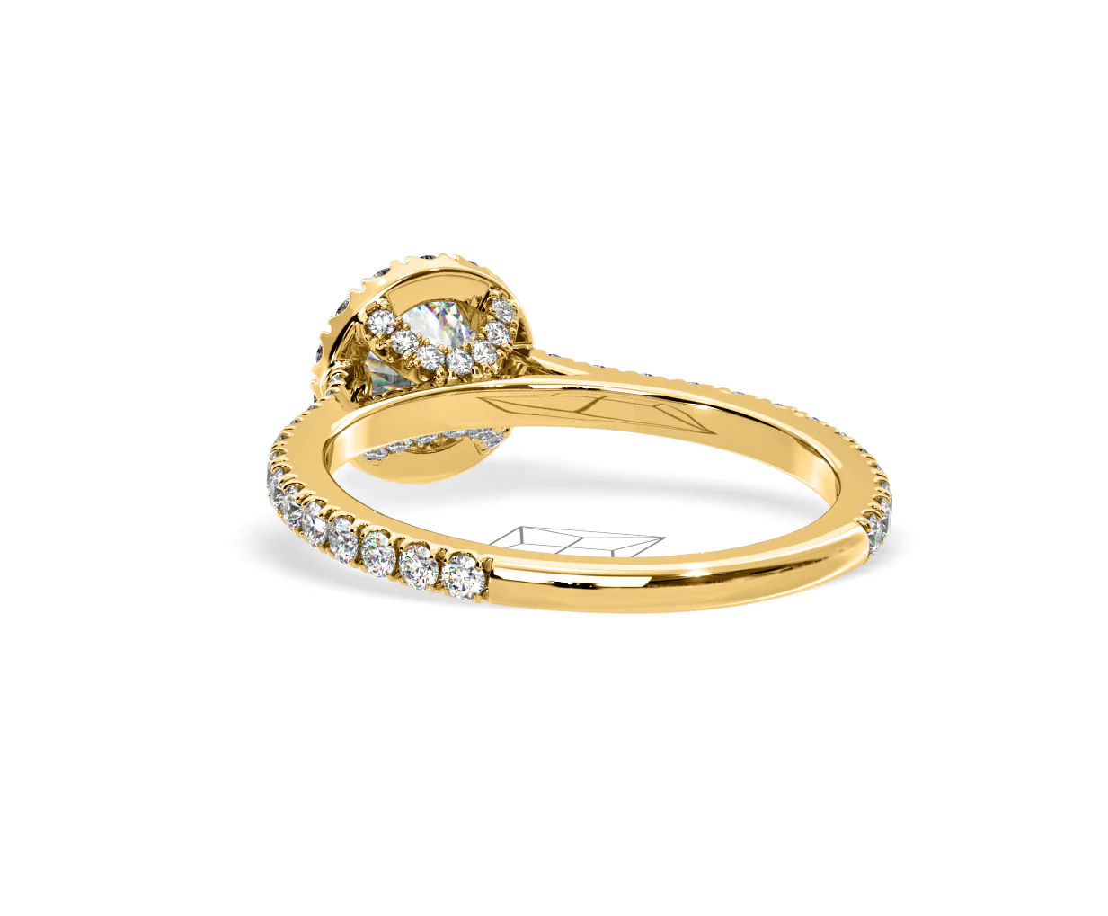 2.30ct Reina Lab Diamond Halo Engagement Ring in 18K Gold F/VS1 - Image 121