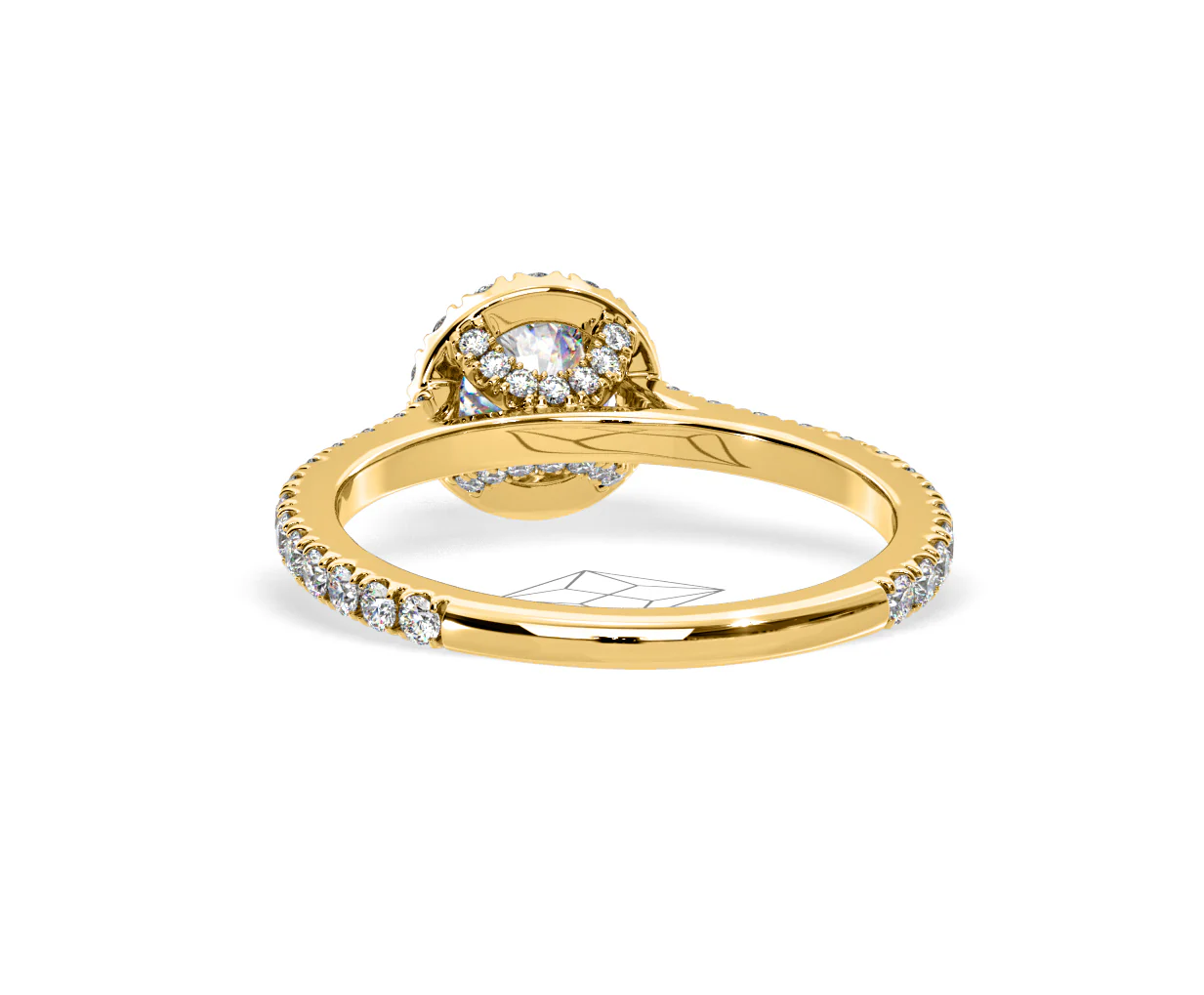 2.30ct Reina Lab Diamond Halo Engagement Ring in 18K Gold F/VS1 - Image 124