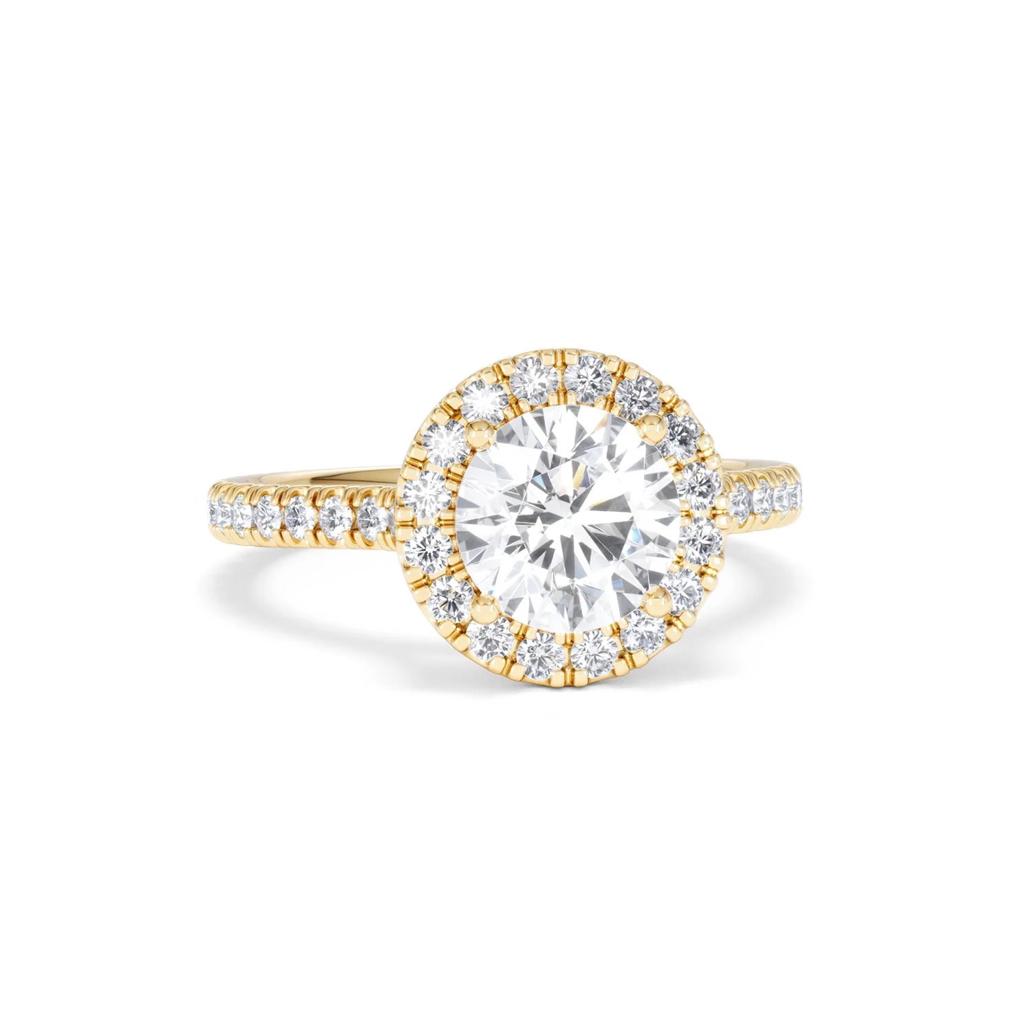 2.30ct Reina Lab Diamond Halo Engagement Ring in 18K Gold F/VS1 - Image 13