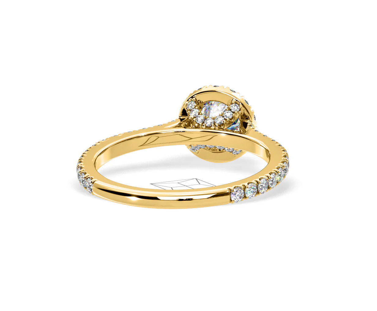 2.30ct Reina Lab Diamond Halo Engagement Ring in 18K Gold F/VS1 - Image 130