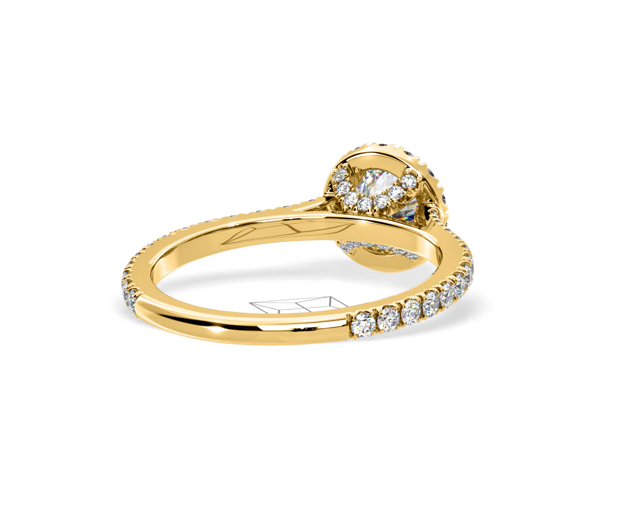 2.30ct Reina Lab Diamond Halo Engagement Ring in 18K Gold F/VS1 - Image 132