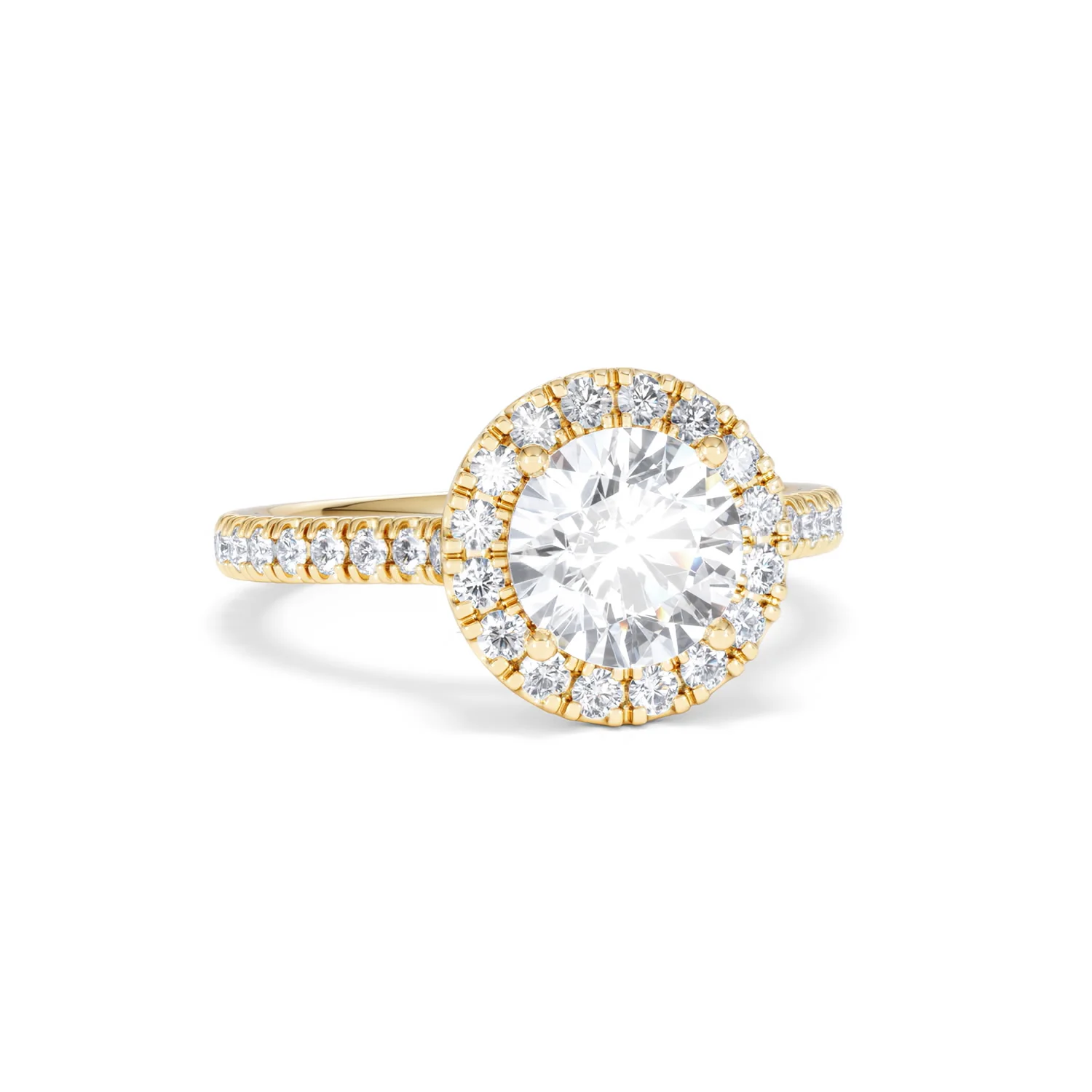 2.30ct Reina Lab Diamond Halo Engagement Ring in 18K Gold F/VS1 - Image 14