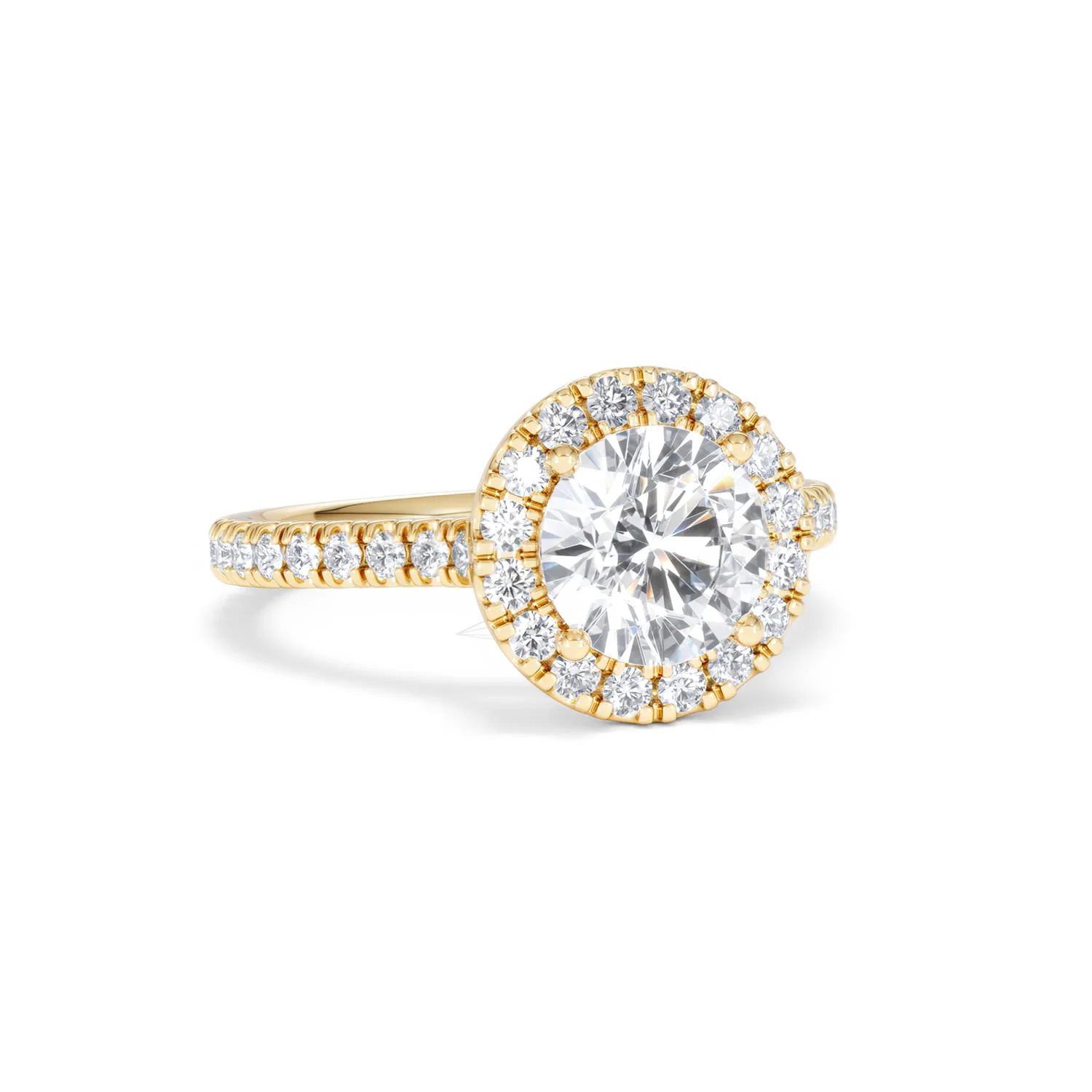 2.30ct Reina Lab Diamond Halo Engagement Ring in 18K Gold F/VS1 - Image 15