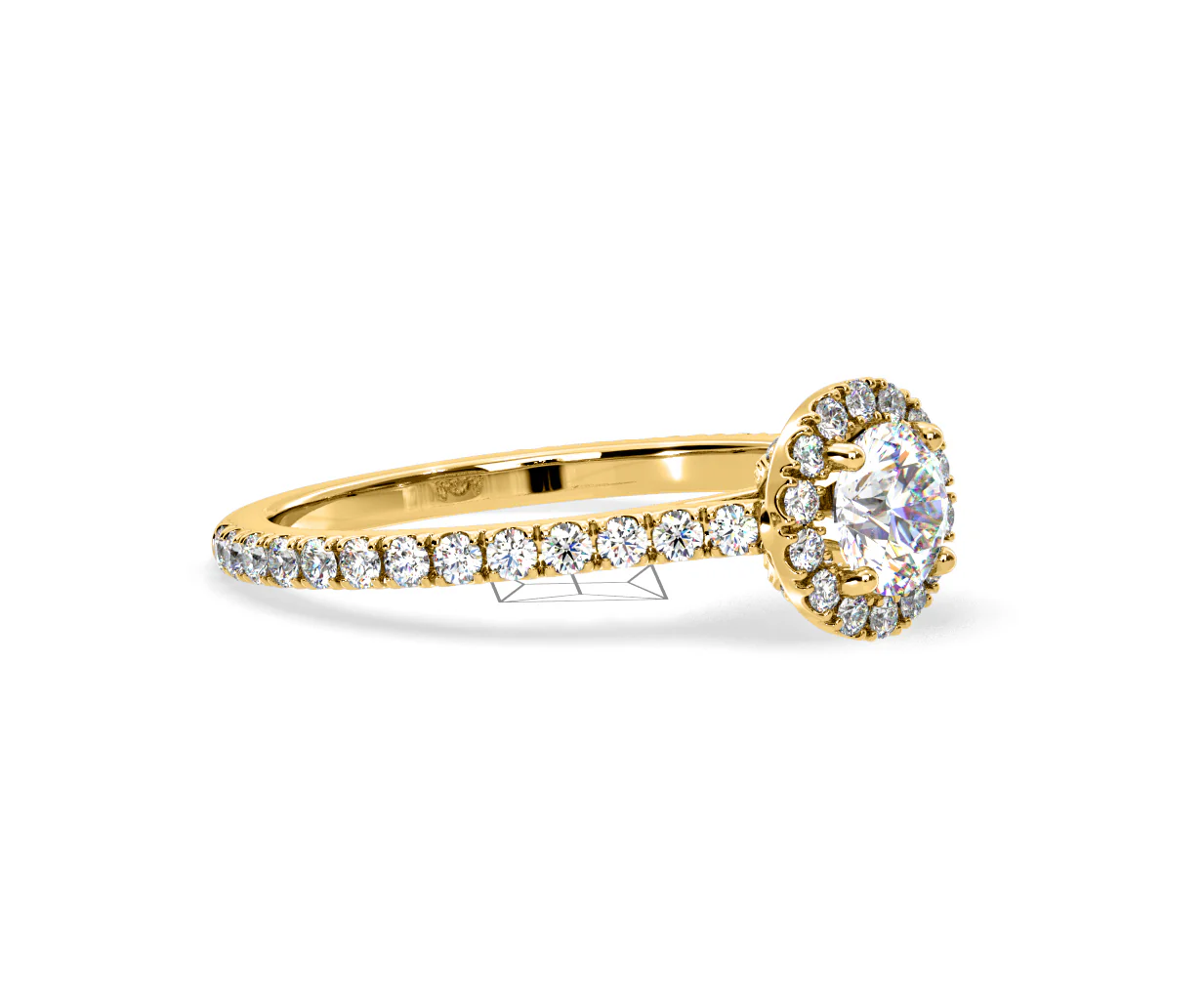 2.30ct Reina Lab Diamond Halo Engagement Ring in 18K Gold F/VS1 - Image 155