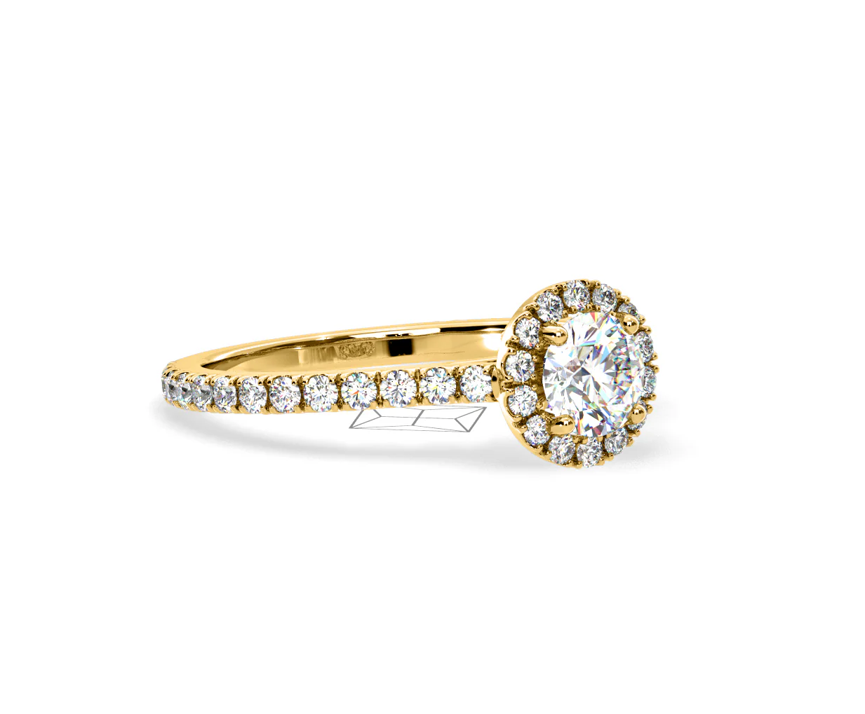 2.30ct Reina Lab Diamond Halo Engagement Ring in 18K Gold F/VS1 - Image 158
