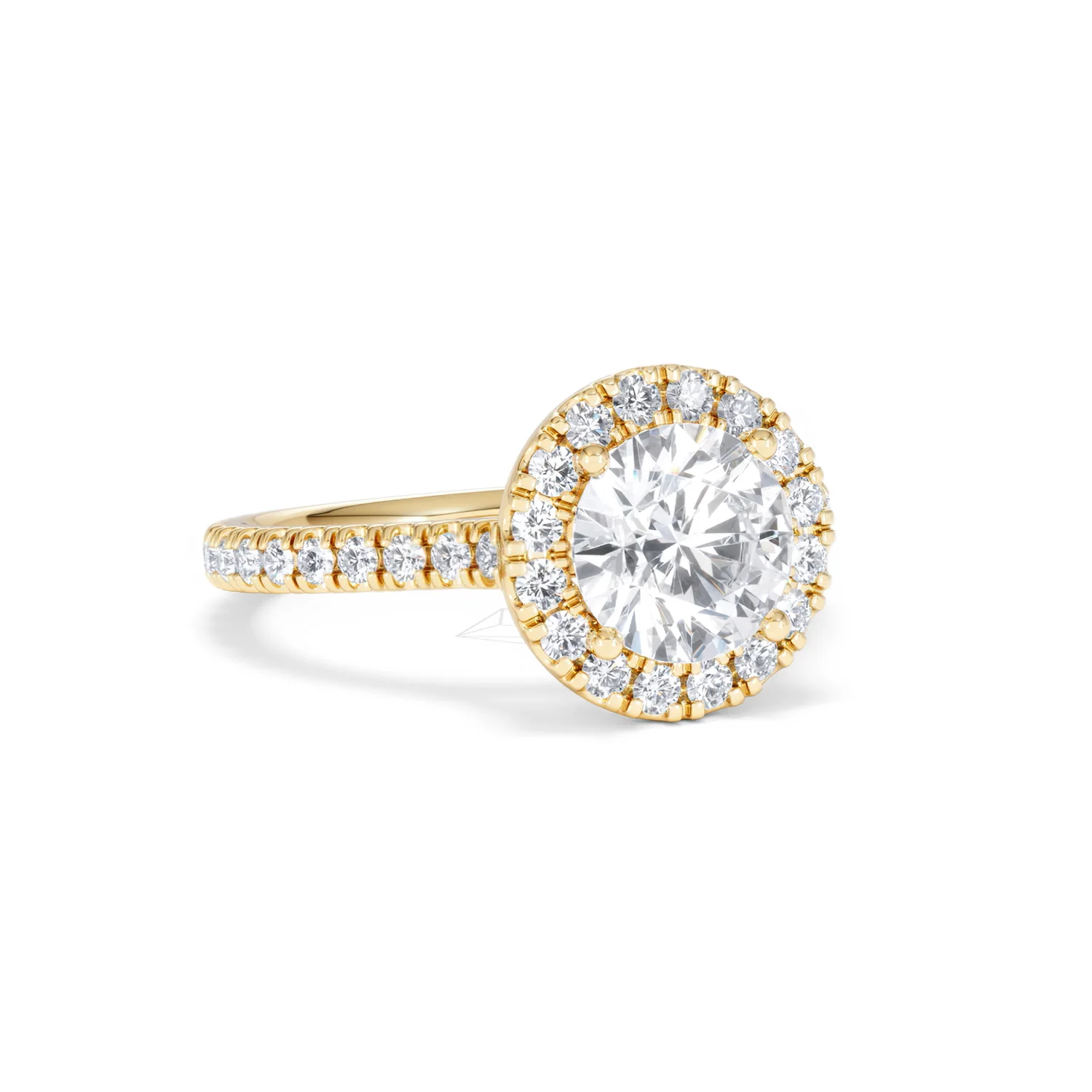 2.30ct Reina Lab Diamond Halo Engagement Ring in 18K Gold F/VS1 - Image 16