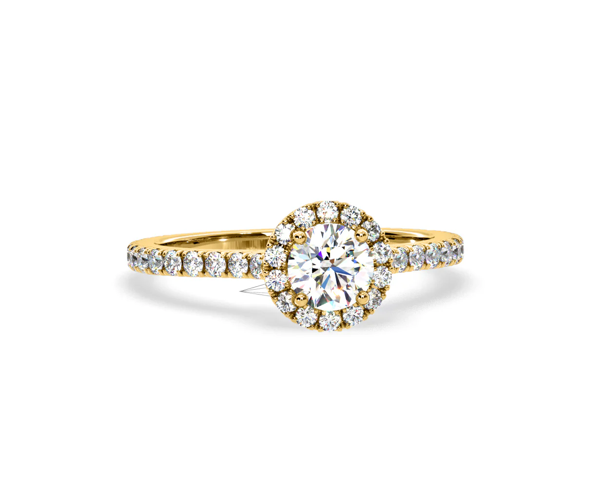 2.30ct Reina Lab Diamond Halo Engagement Ring in 18K Gold F/VS1 - Image 164