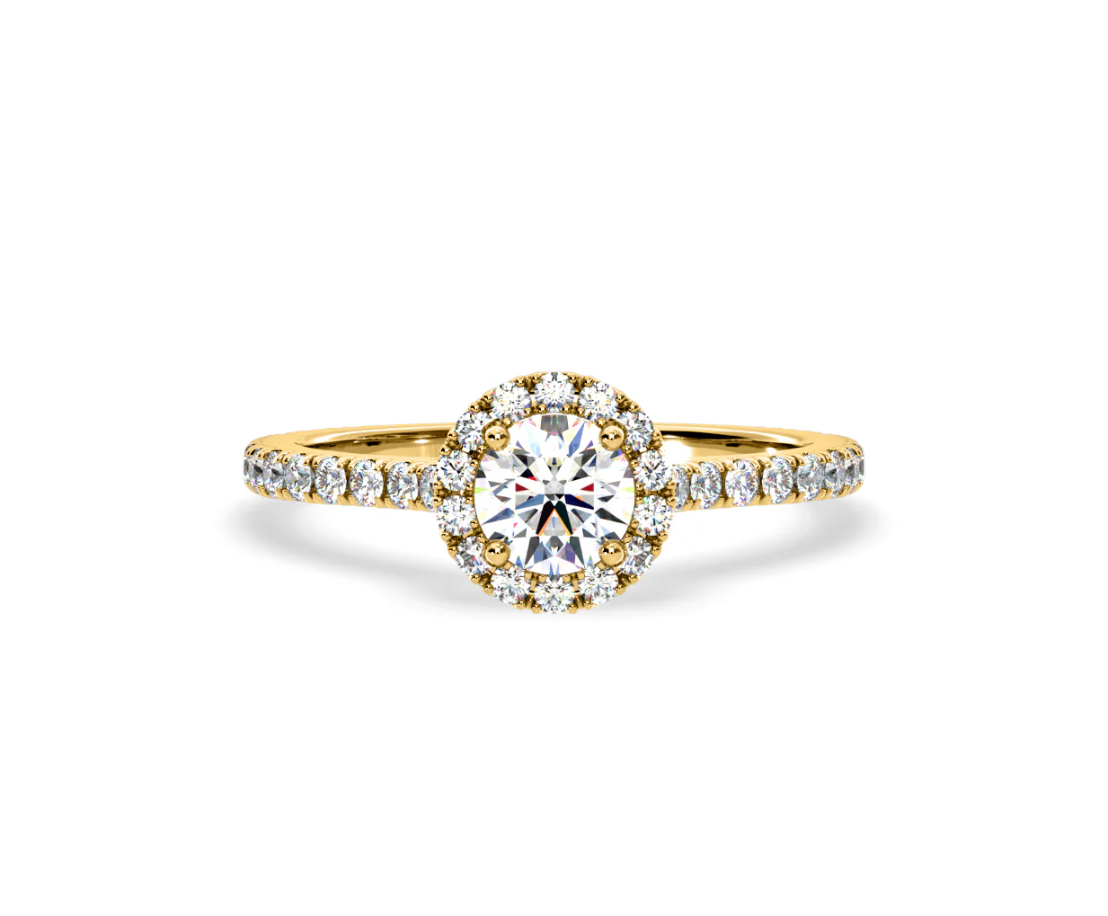 2.30ct Reina Lab Diamond Halo Engagement Ring in 18K Gold F/VS1 - Image 166