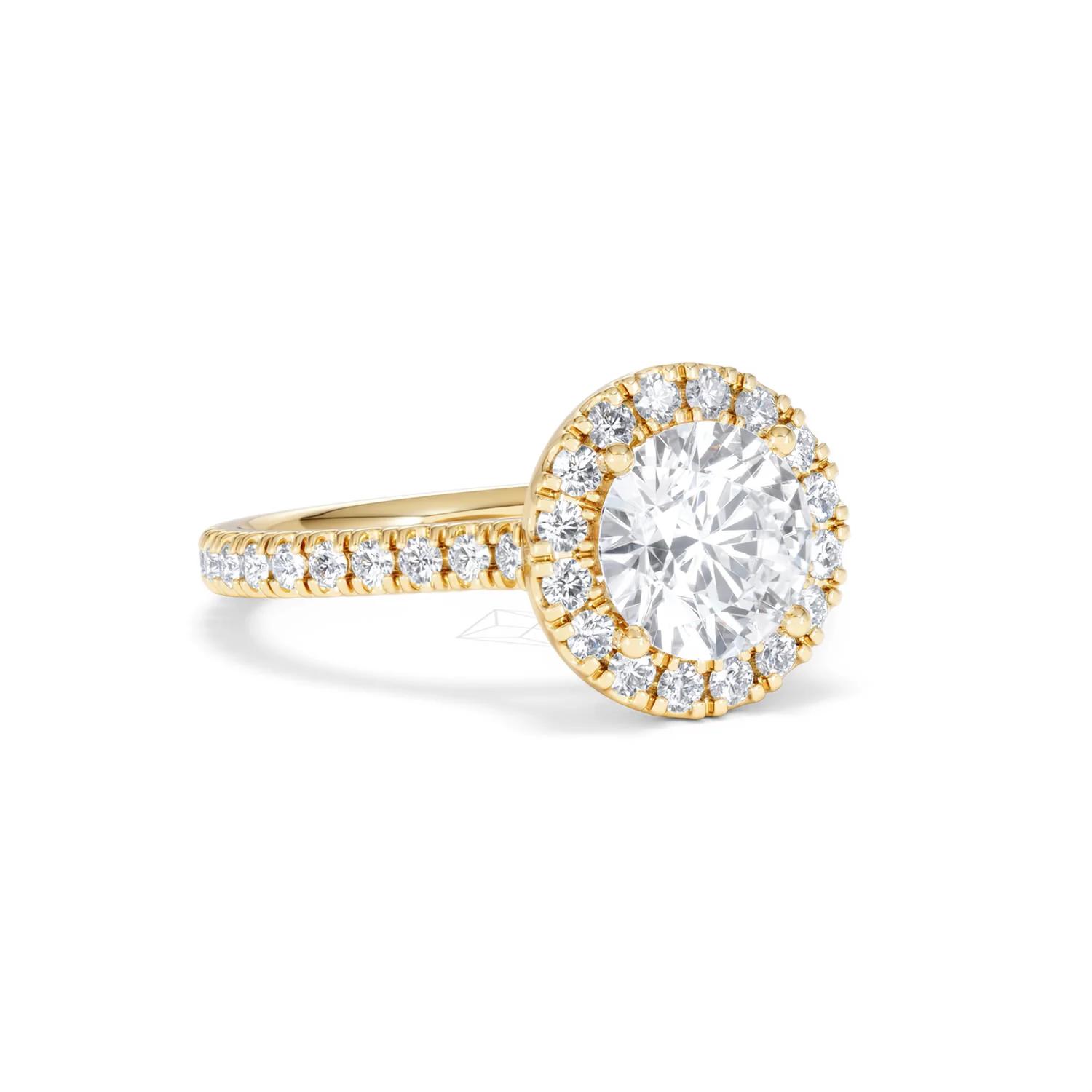 2.30ct Reina Lab Diamond Halo Engagement Ring in 18K Gold F/VS1 - Image 17