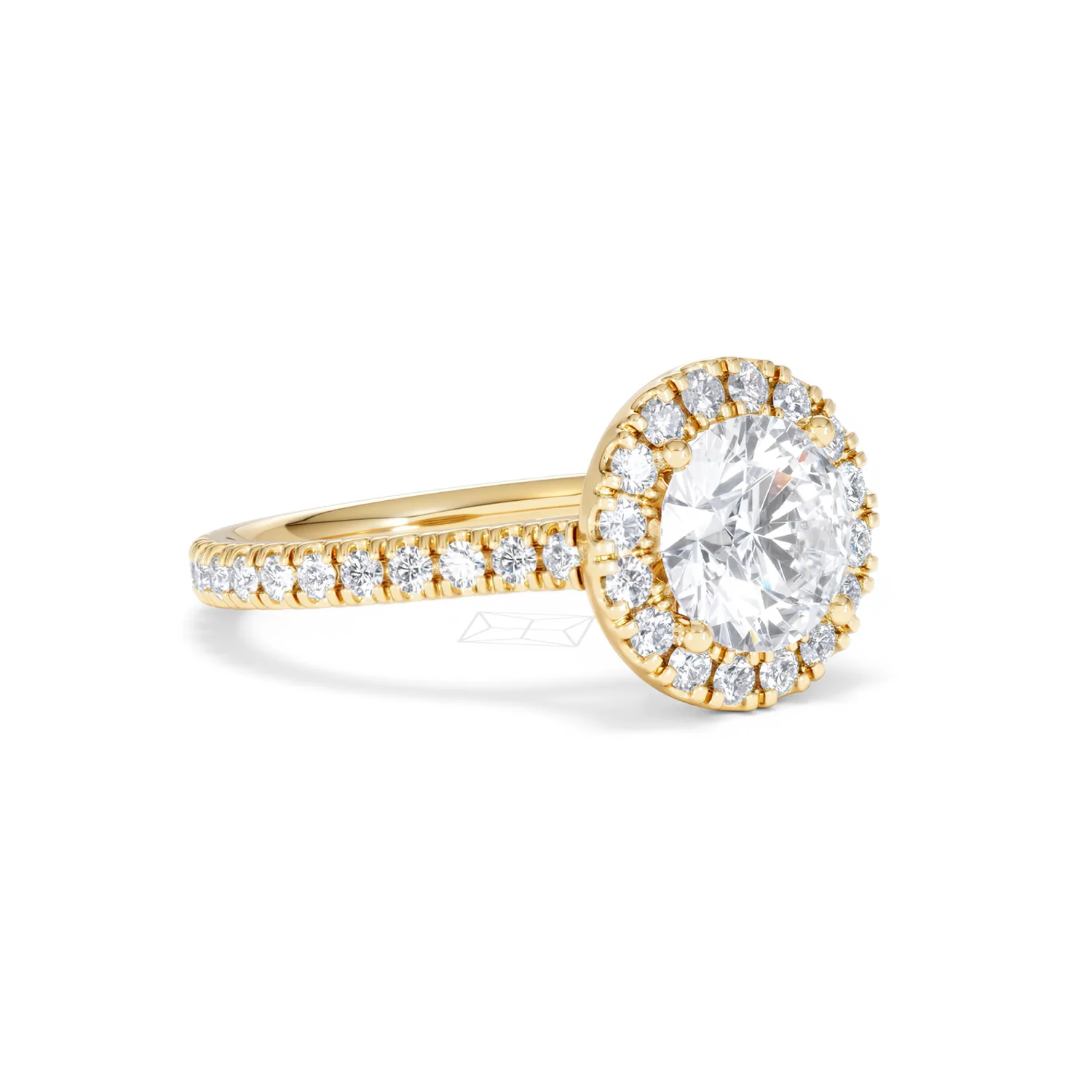 2.30ct Reina Lab Diamond Halo Engagement Ring in 18K Gold F/VS1 - Image 19