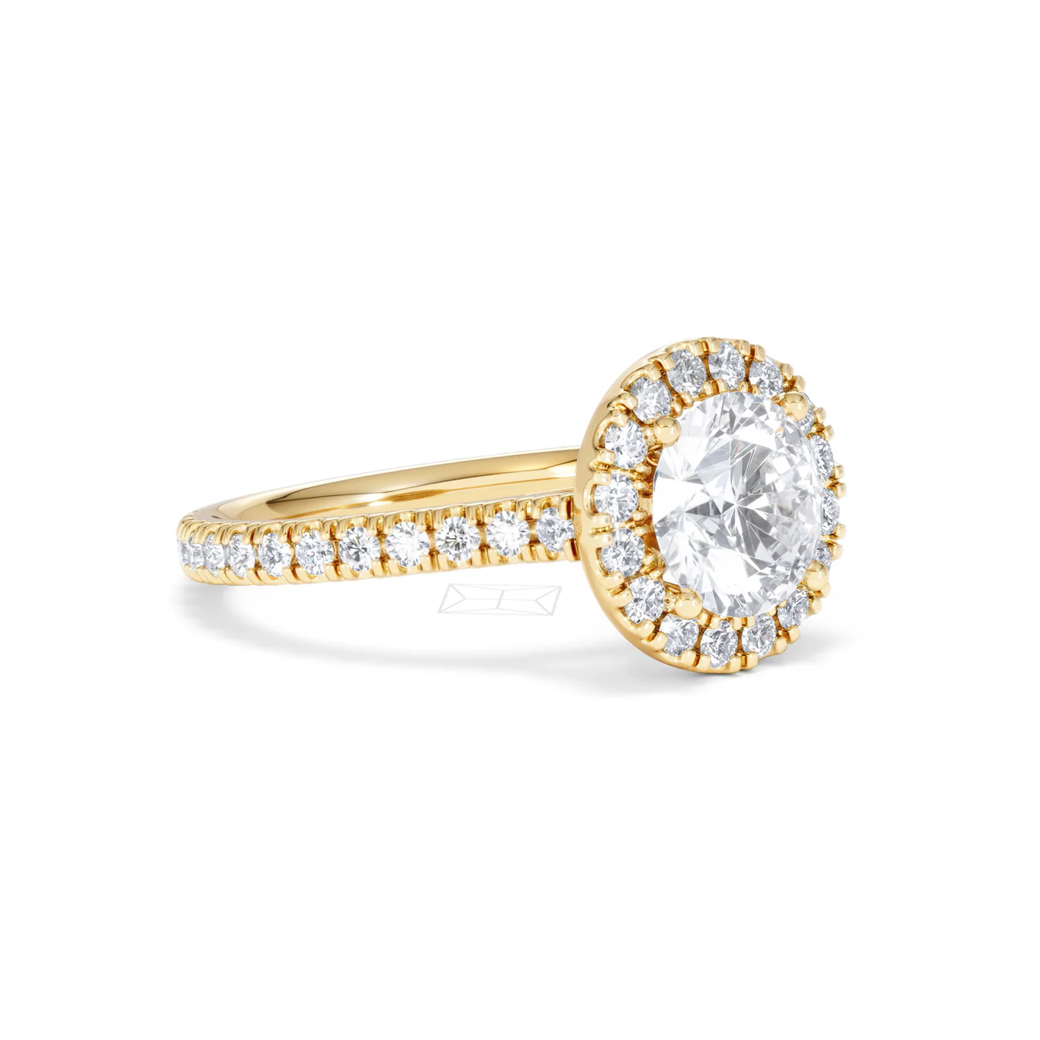 2.30ct Reina Lab Diamond Halo Engagement Ring in 18K Gold F/VS1 - Image 20