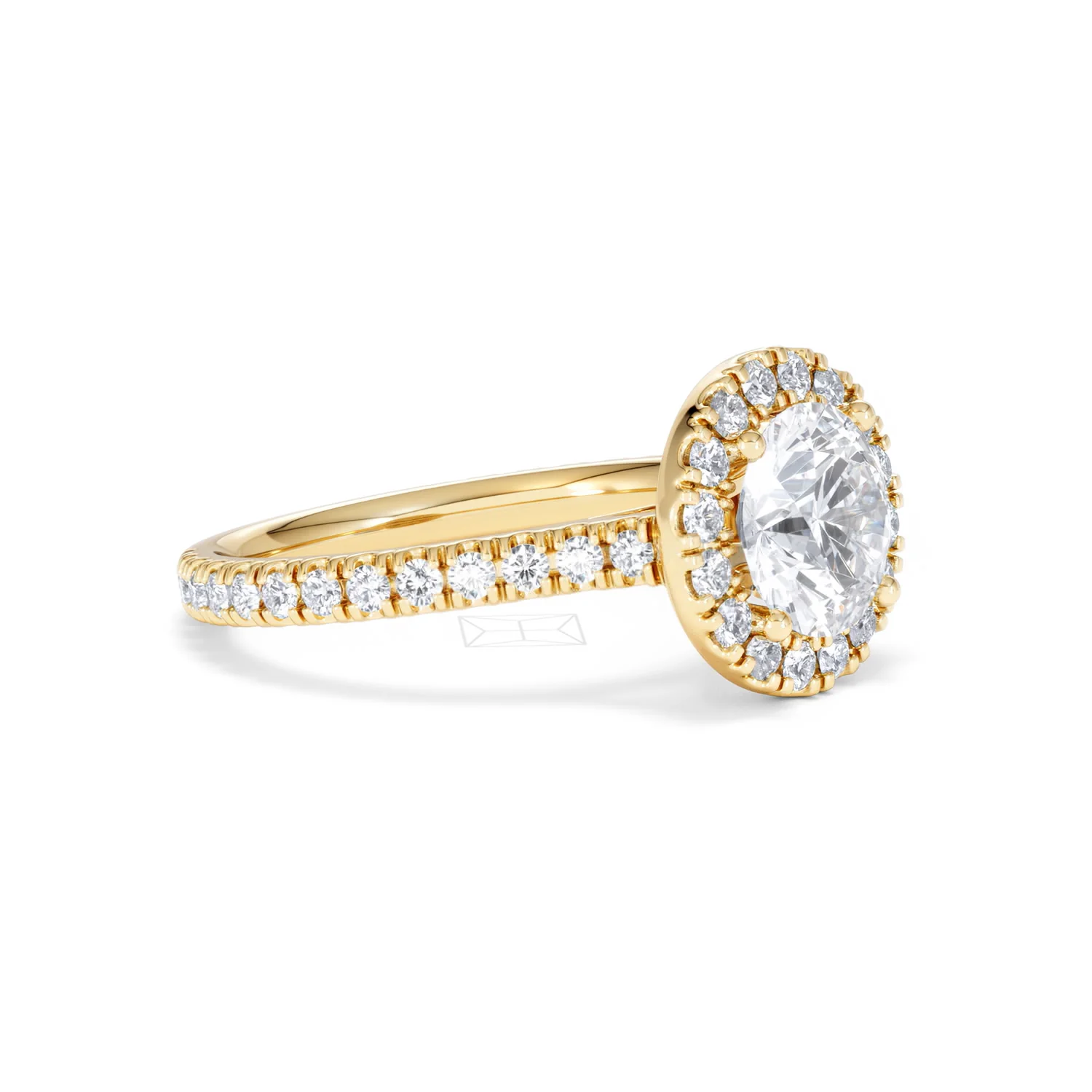 2.30ct Reina Lab Diamond Halo Engagement Ring in 18K Gold F/VS1 - Image 22