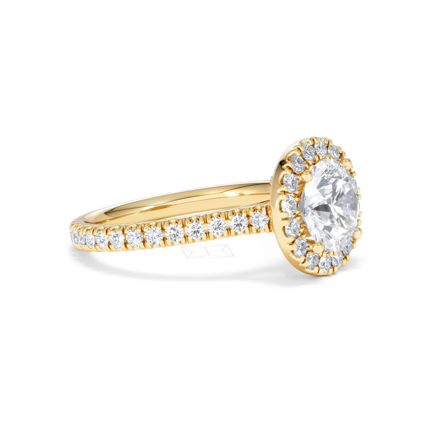 2.30ct Reina Lab Diamond Halo Engagement Ring in 18K Gold F/VS1 - Image 23