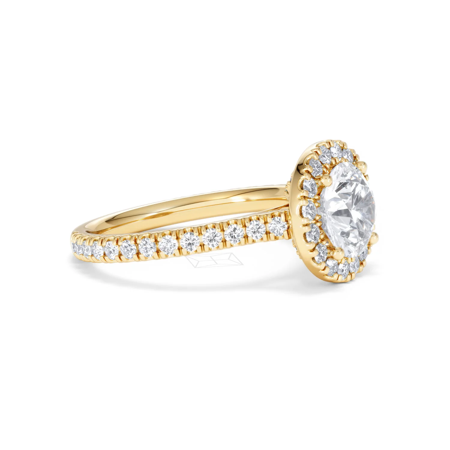 2.30ct Reina Lab Diamond Halo Engagement Ring in 18K Gold F/VS1 - Image 24