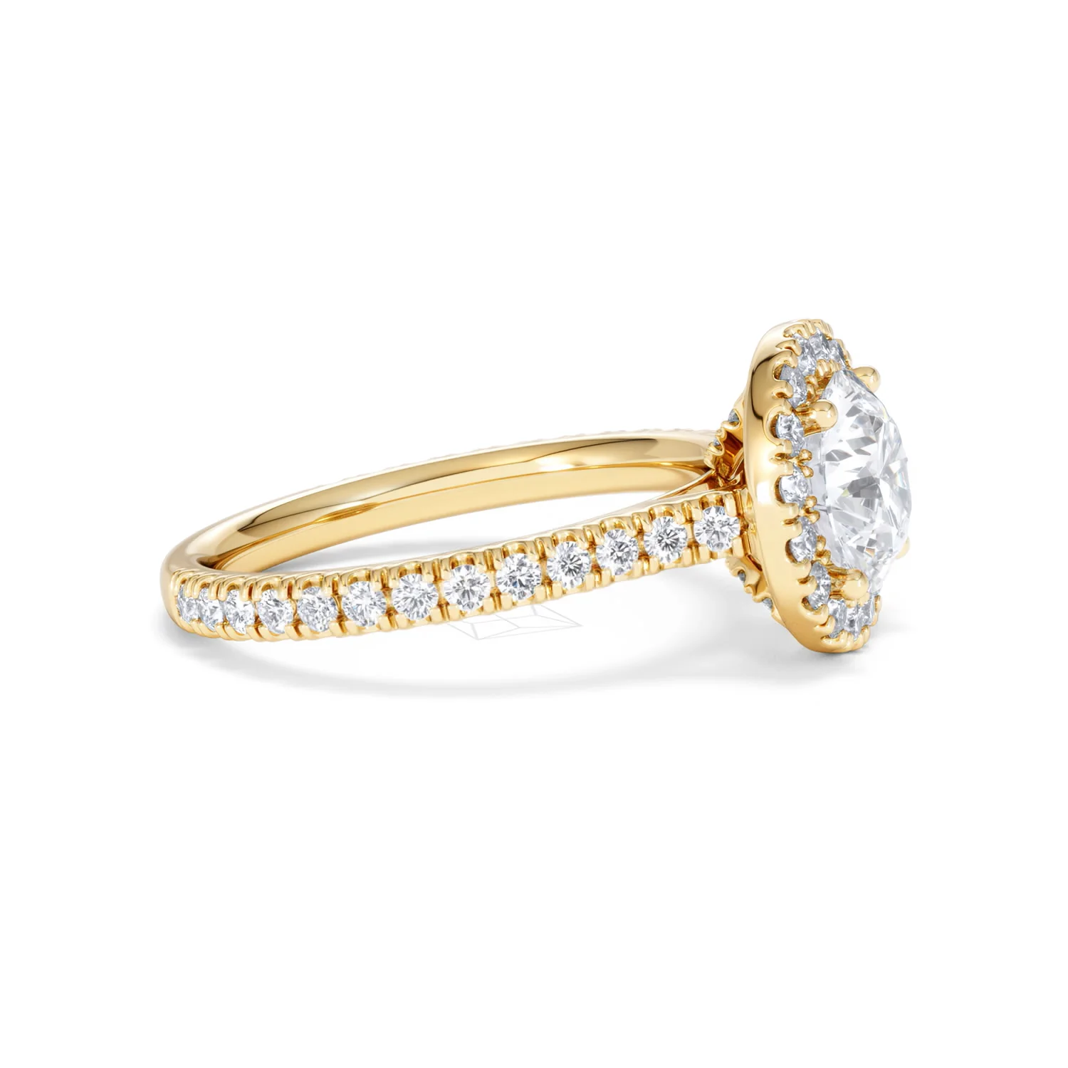 2.30ct Reina Lab Diamond Halo Engagement Ring in 18K Gold F/VS1 - Image 27