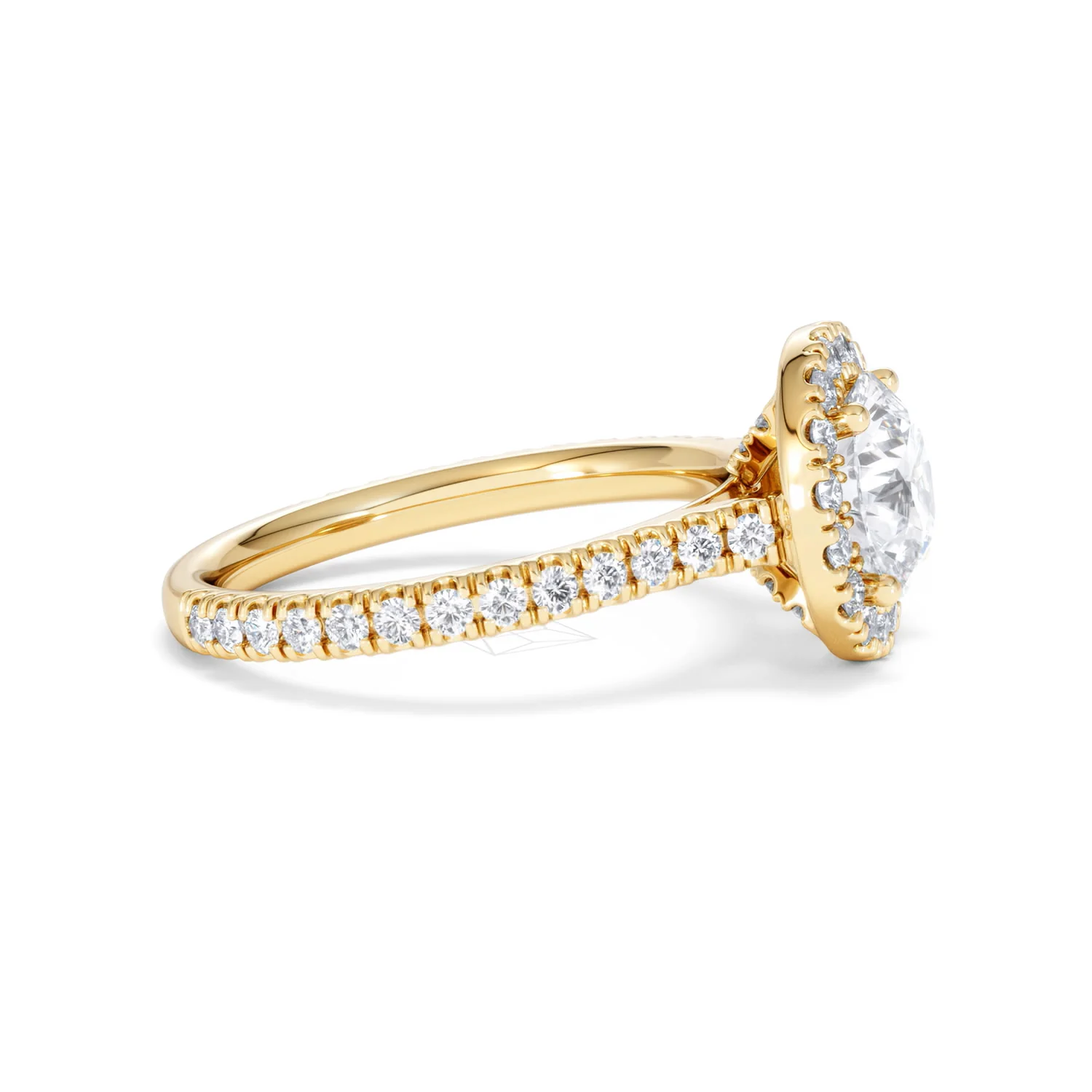 2.30ct Reina Lab Diamond Halo Engagement Ring in 18K Gold F/VS1 - Image 28