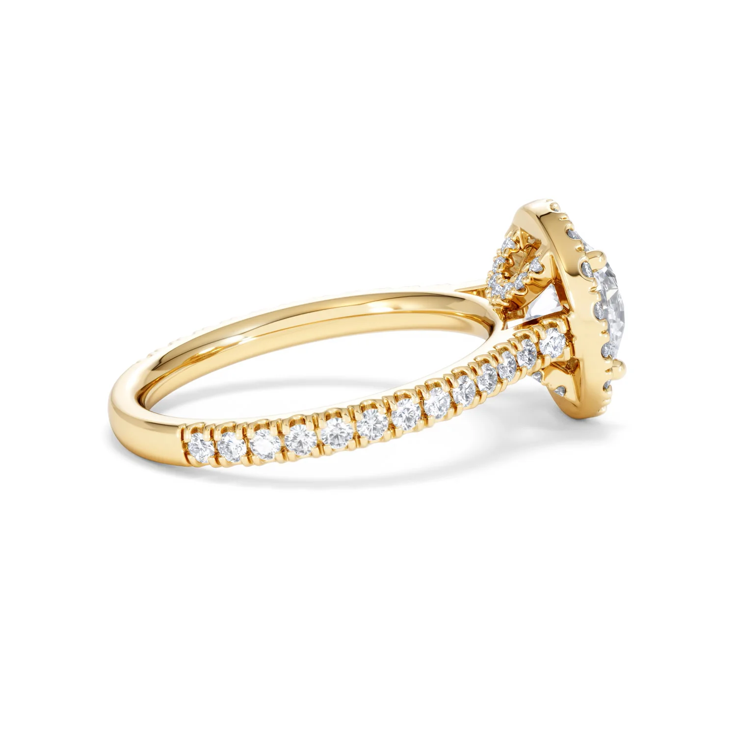 2.30ct Reina Lab Diamond Halo Engagement Ring in 18K Gold F/VS1 - Image 34