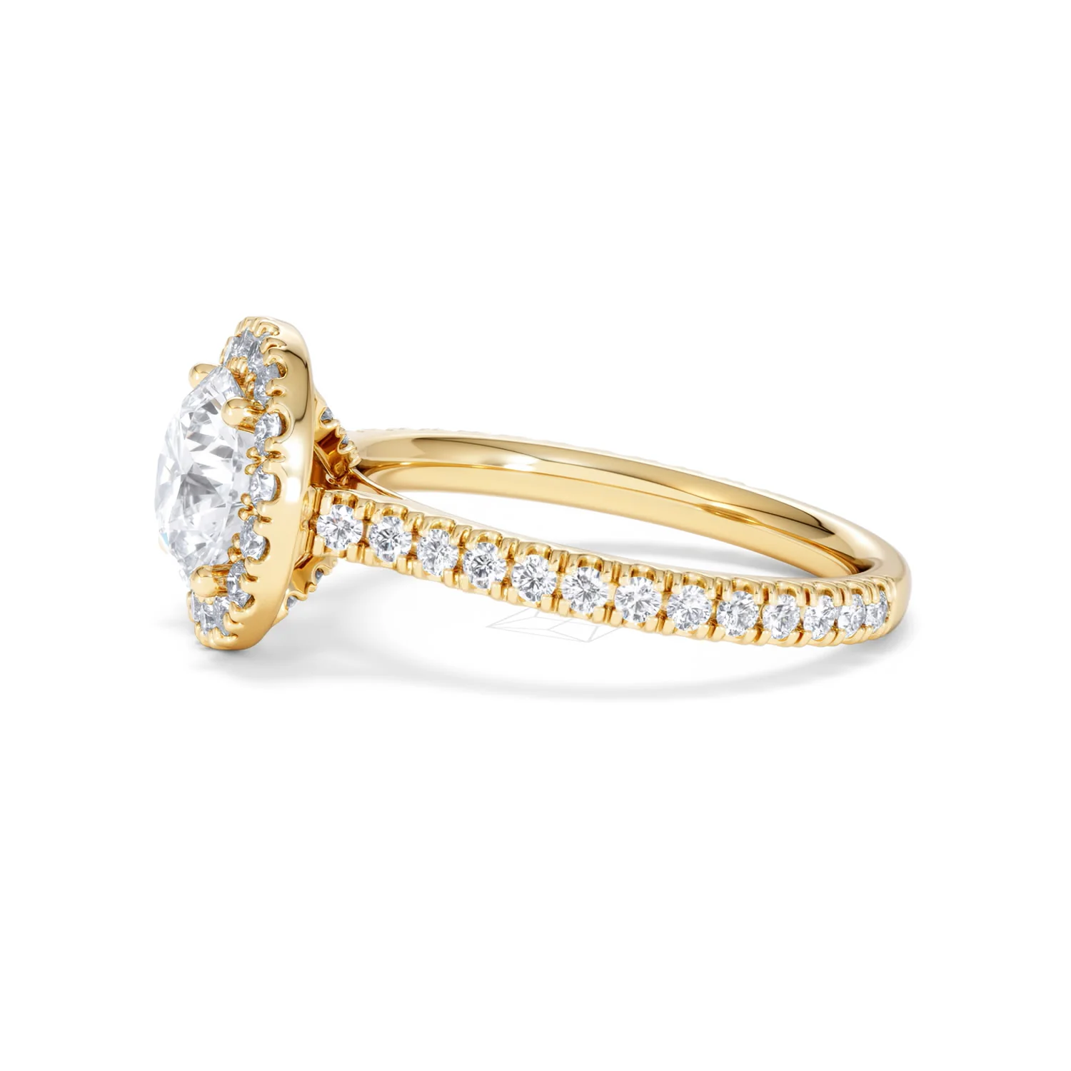 2.30ct Reina Lab Diamond Halo Engagement Ring in 18K Gold F/VS1 - Image 74