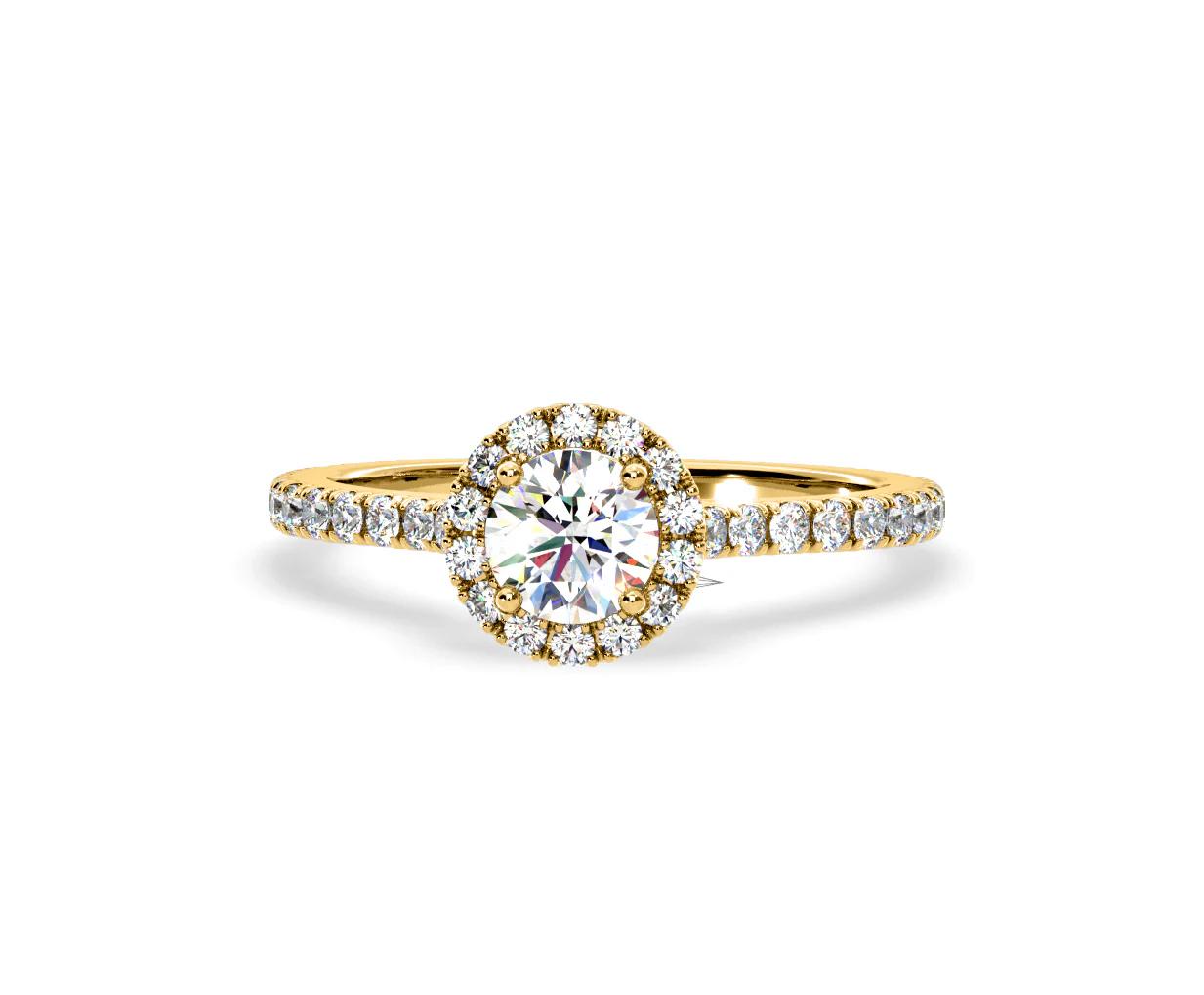 2.30ct Reina Lab Diamond Halo Engagement Ring in 18K Gold F/VS1 - Image 8