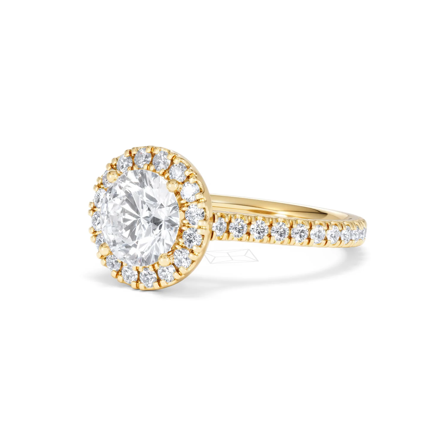 2.30ct Reina Lab Diamond Halo Engagement Ring in 18K Gold F/VS1 - Image 83