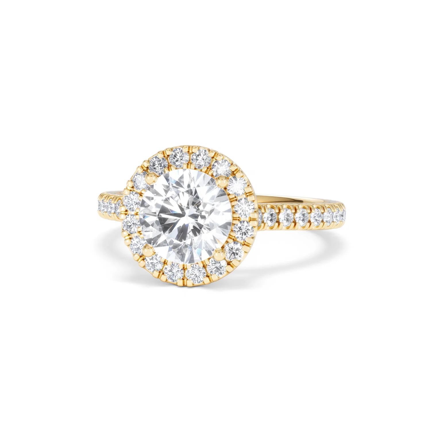 2.30ct Reina Lab Diamond Halo Engagement Ring in 18K Gold F/VS1 - Image 88