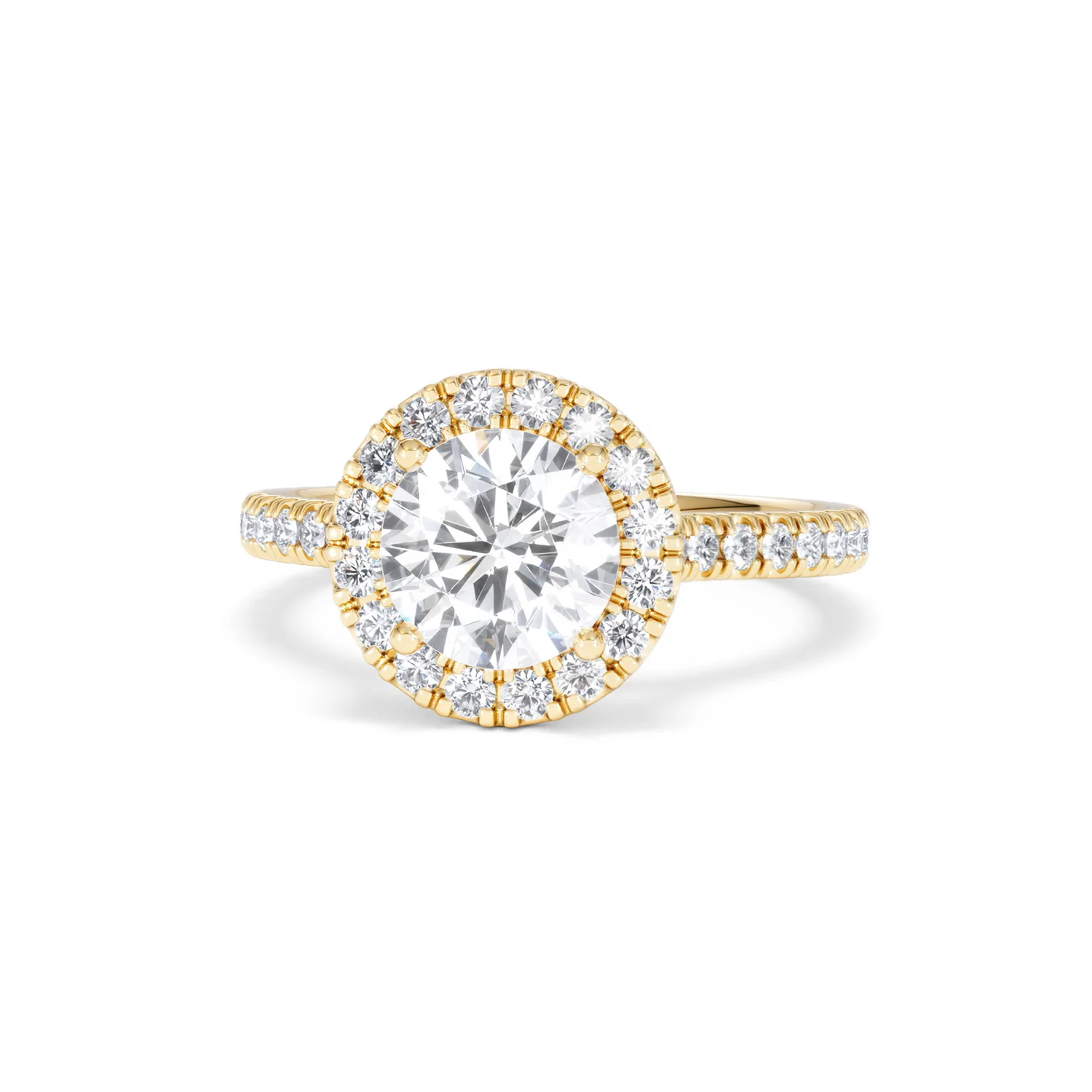 2.30ct Reina Lab Diamond Halo Engagement Ring in 18K Gold F/VS1 - Image 89