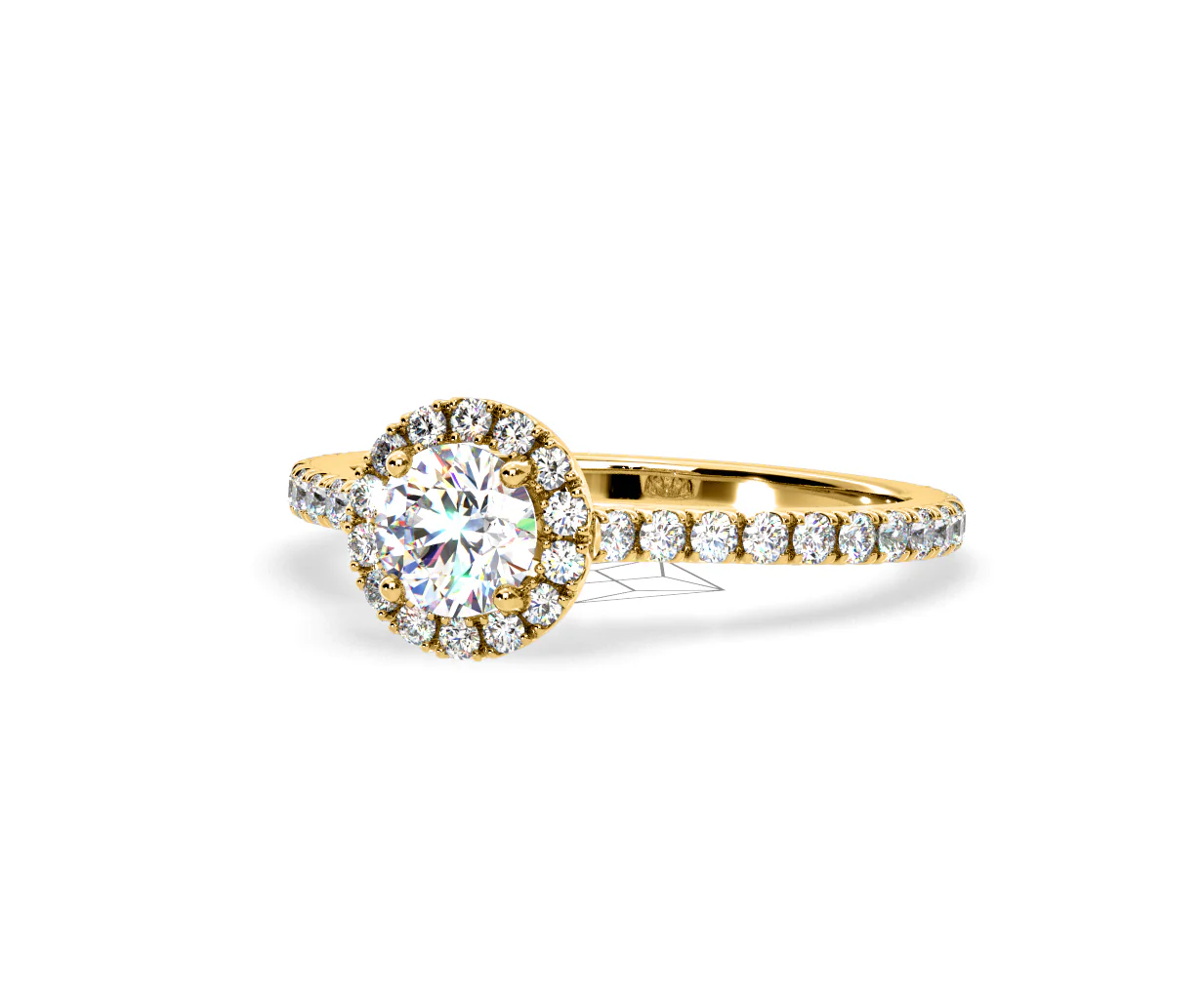 2.30ct Reina Lab Diamond Halo Engagement Ring in 18K Gold F/VS1 - Image 92