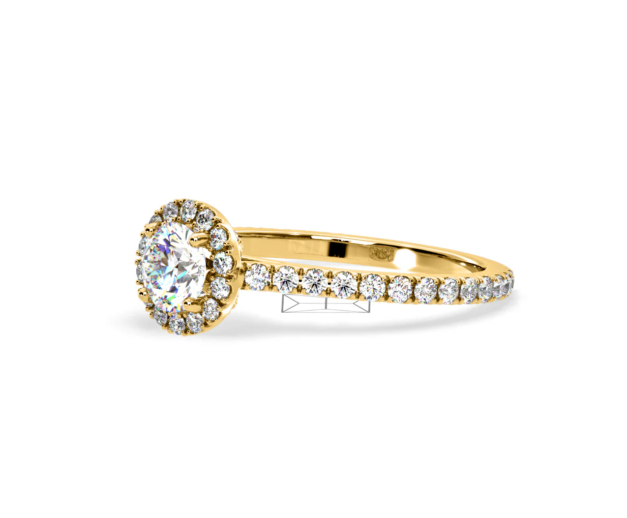 2.30ct Reina Lab Diamond Halo Engagement Ring in 18K Gold F/VS1 - Image 97