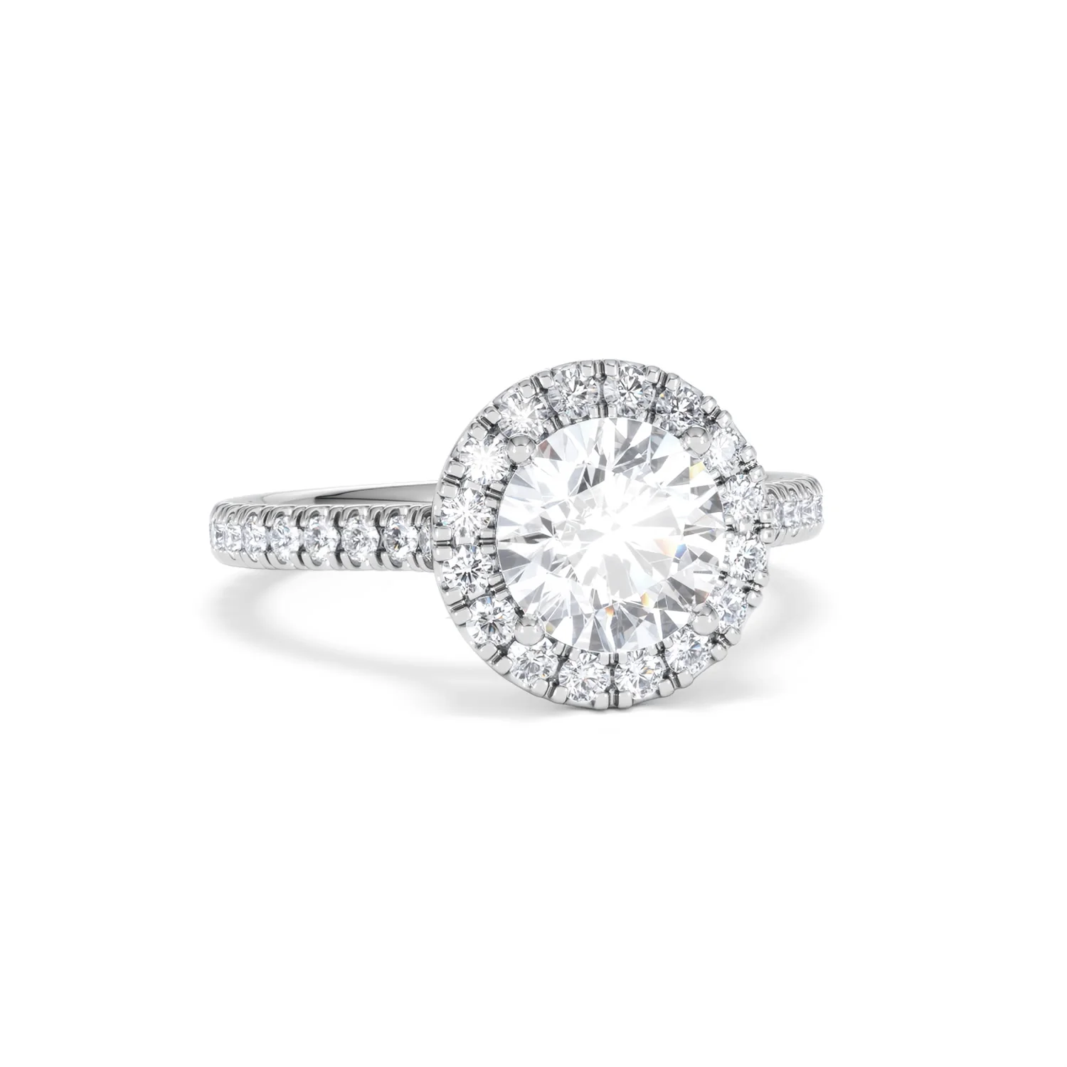 2.30ct Reina Lab Diamond Halo Engagement Ring in 18K White Gold F/VS1 - Image 14