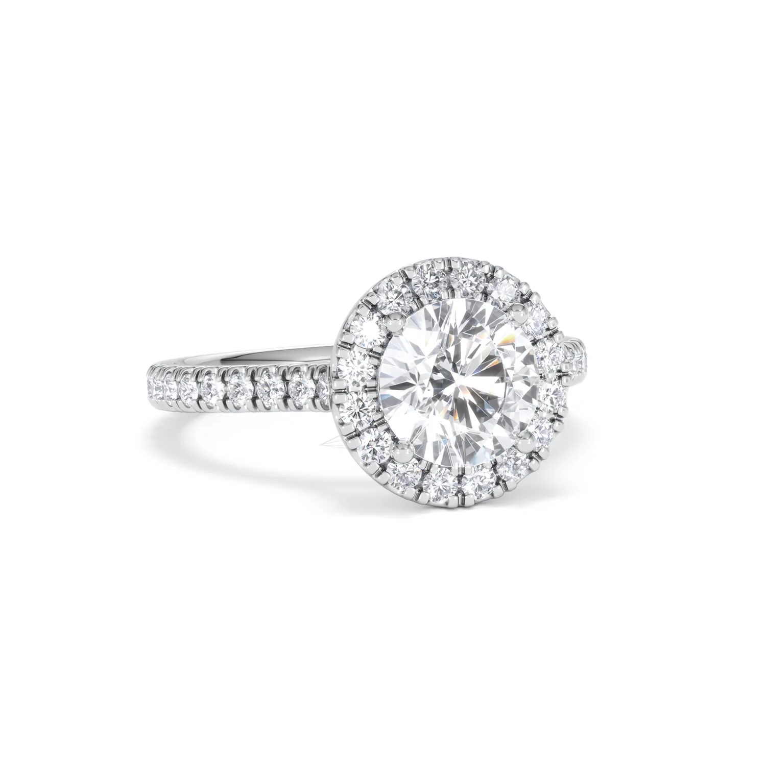 2.30ct Reina Lab Diamond Halo Engagement Ring in 18K White Gold F/VS1 - Image 15